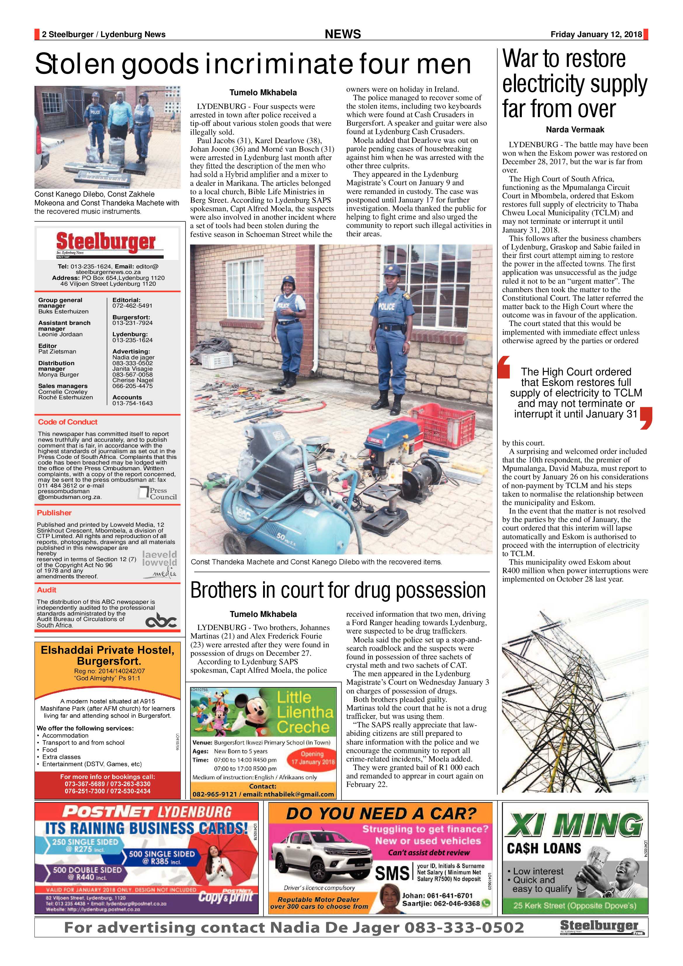 Steelburger 12 January 2018 page 2
