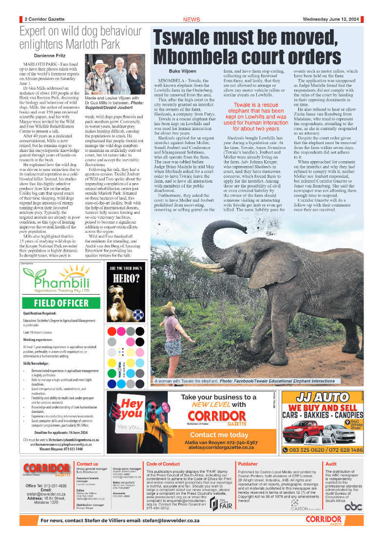 Corridor Gazette 12 June 2024 page 2