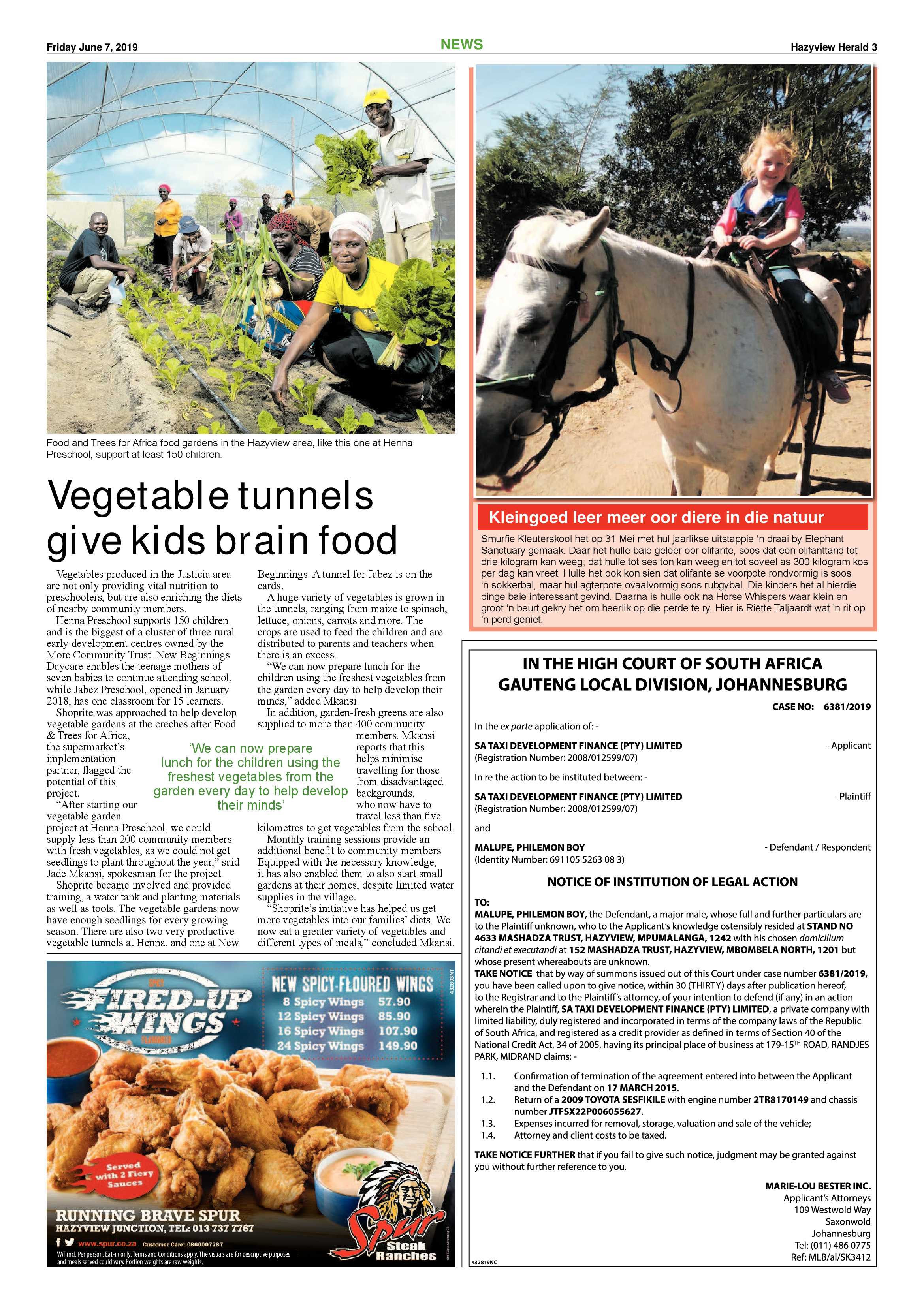 Hazyview Herald 7 June 2019 page 3