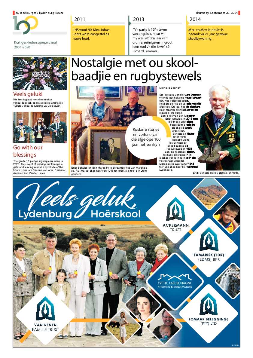 Hoërskool Lydenburg 100 jaar 2021 page 14
