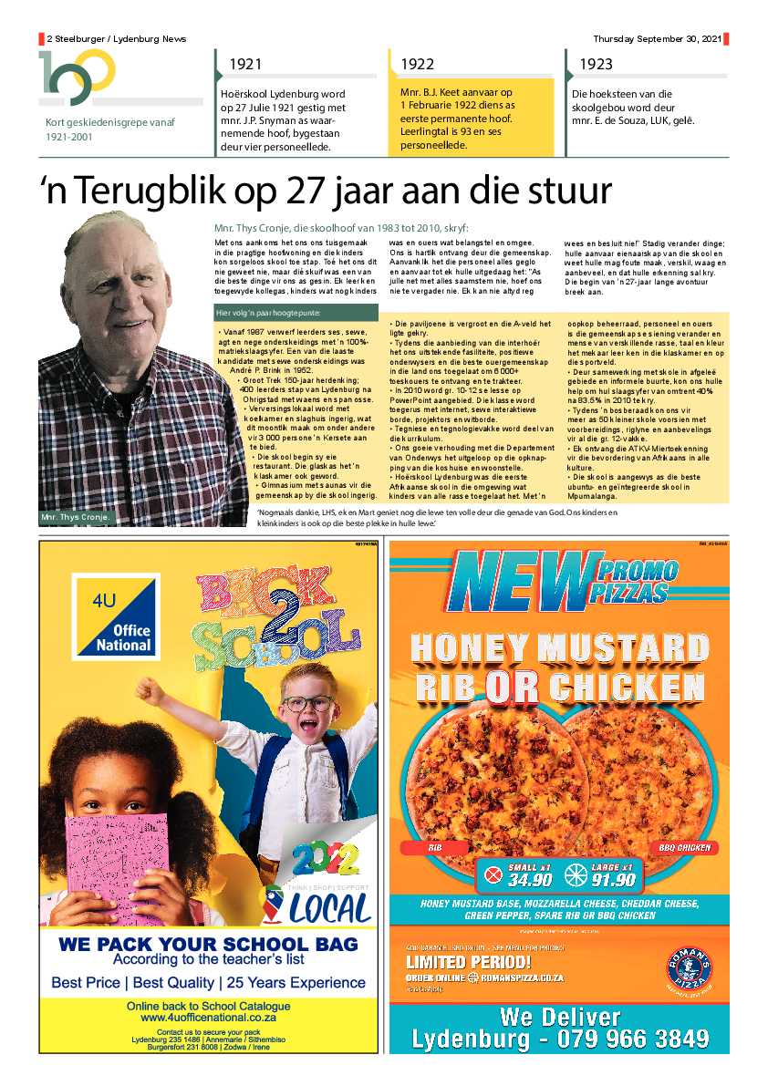 Hoërskool Lydenburg 100 jaar 2021 page 2