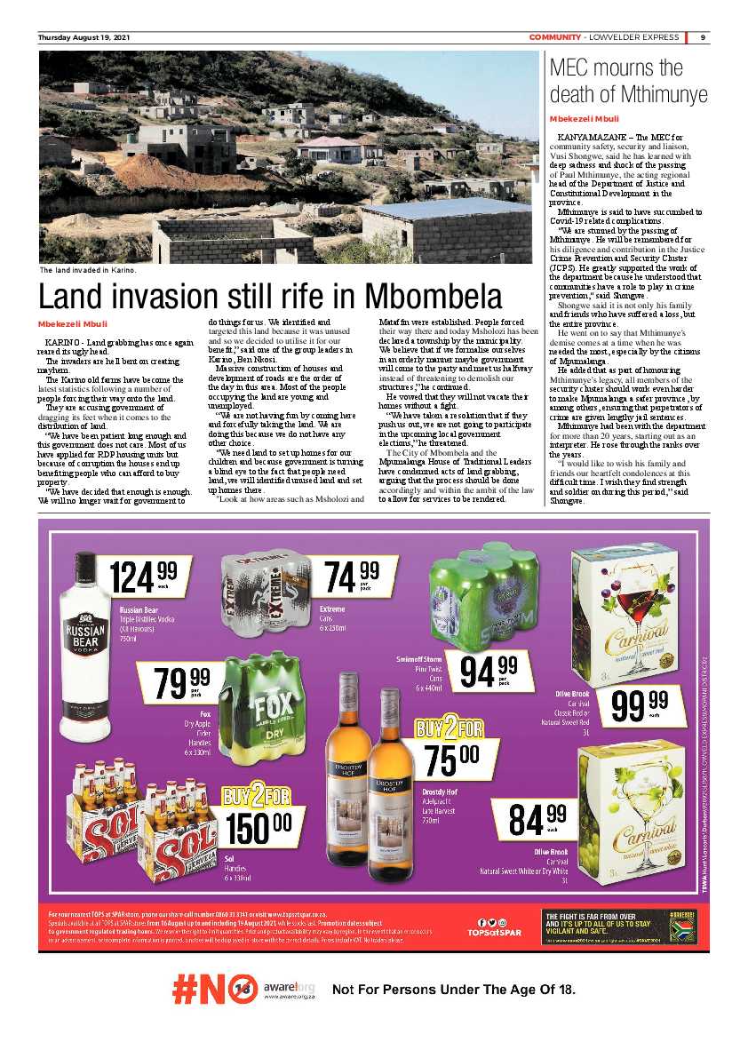 Lowvelder Express 19 August 2021 page 9
