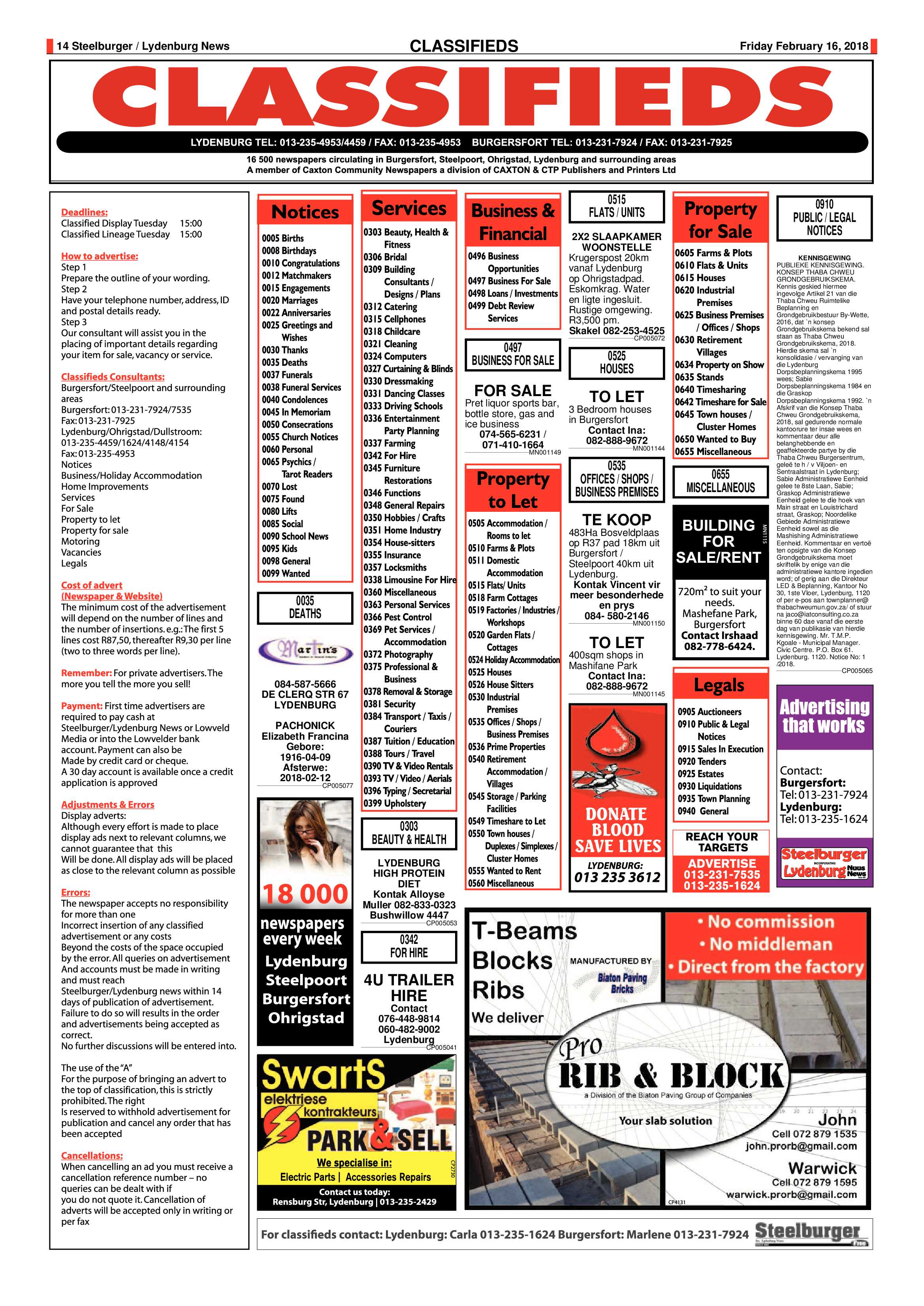 Steelburger News 16 February 2018 page 13