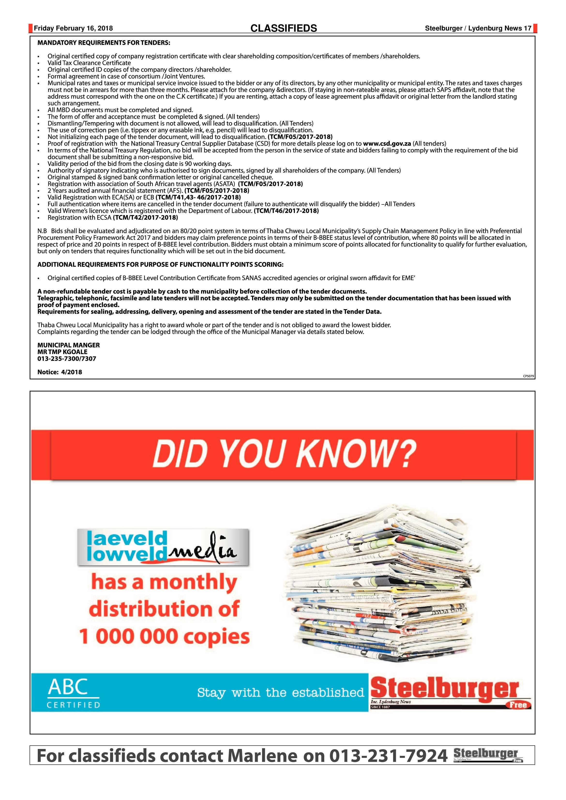 Steelburger News 16 February 2018 page 16