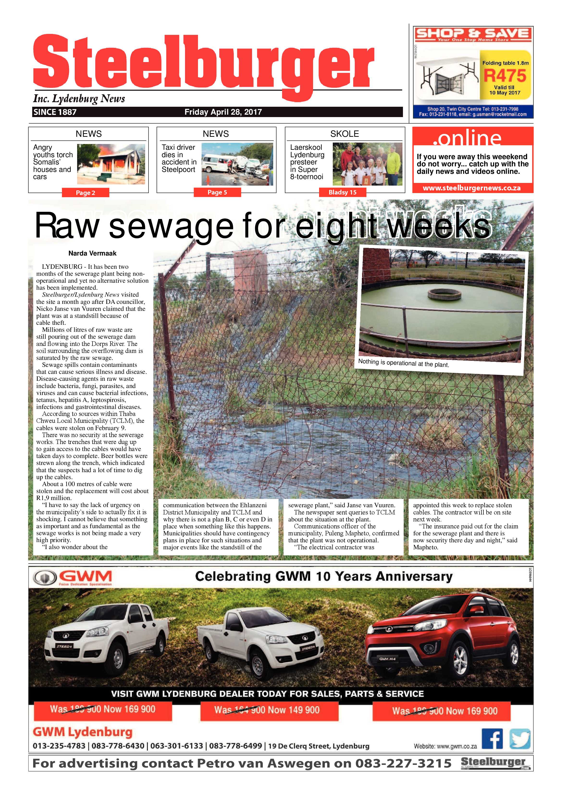 Steelburger 28 April 2017 page 1