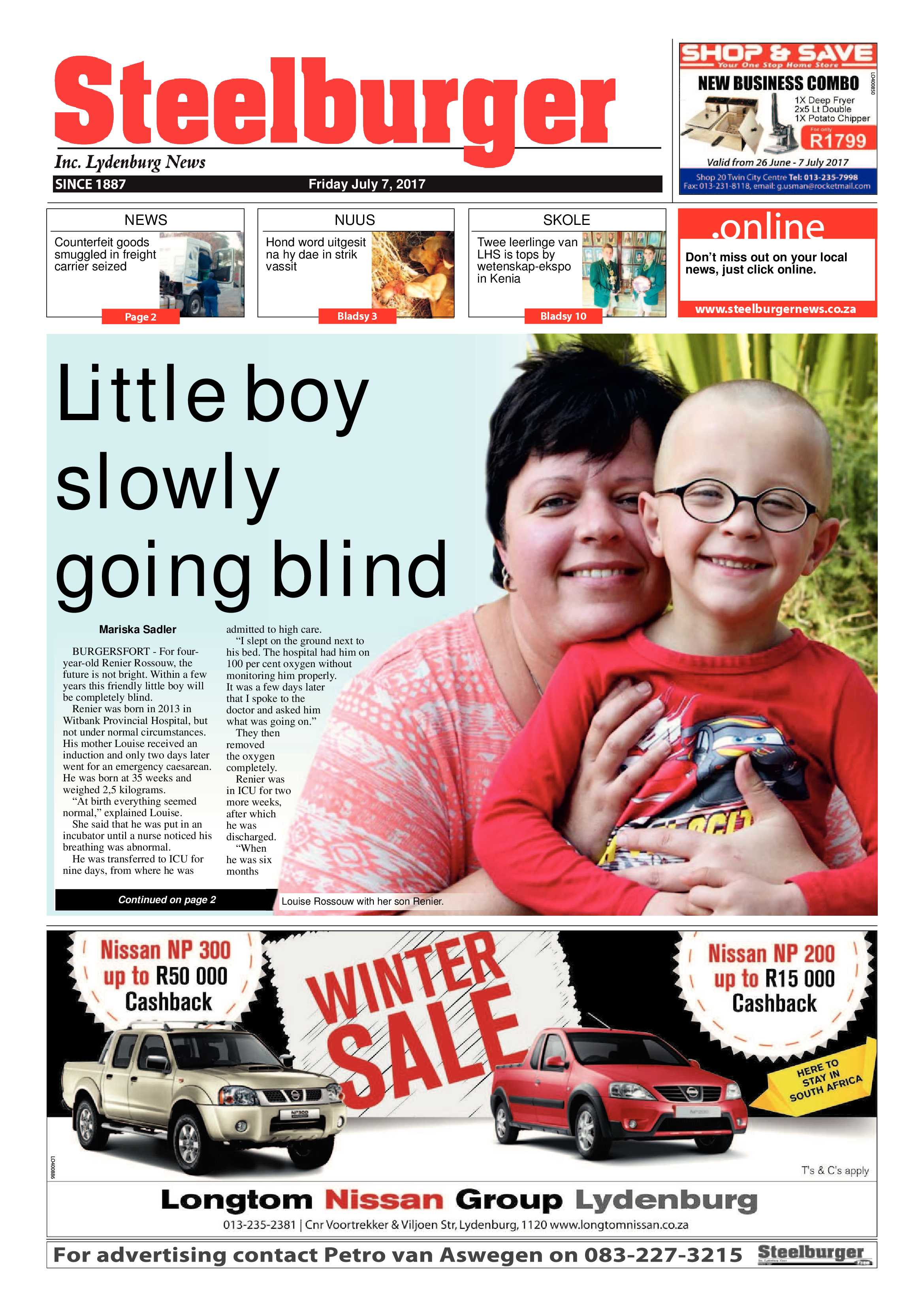 Steelburger News 7 July 2017 page 1