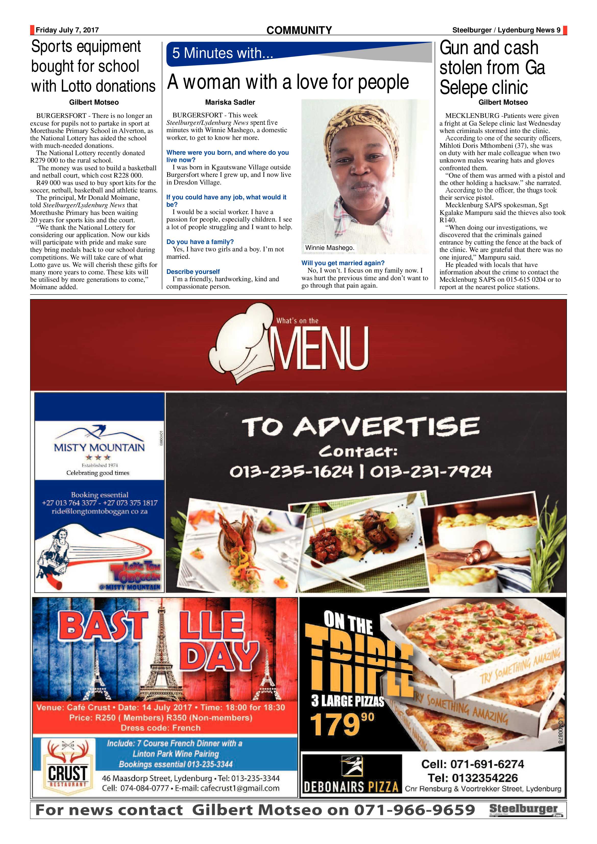 Steelburger News 7 July 2017 page 9