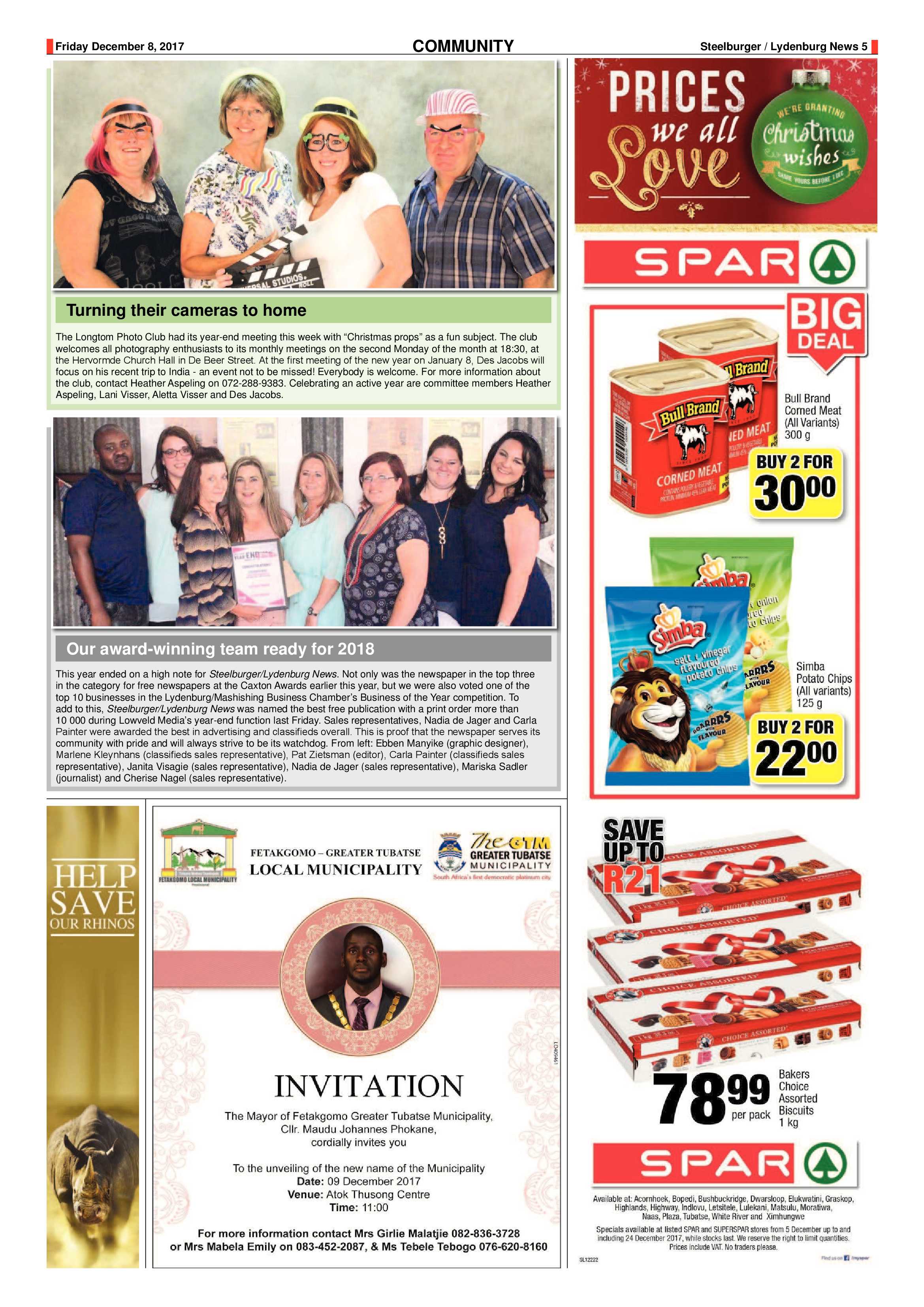 Steelburger News 8 December 2017 page 5