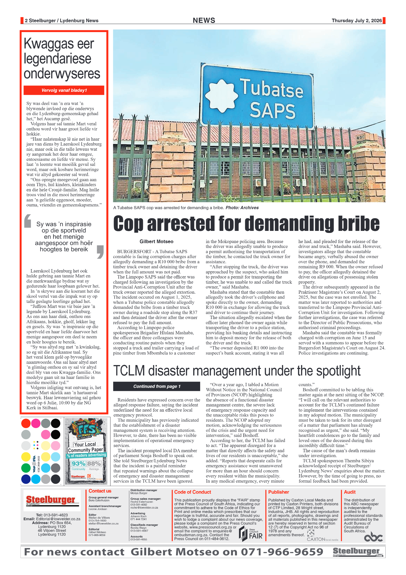 Steelburger News 02 July 2026 page 2