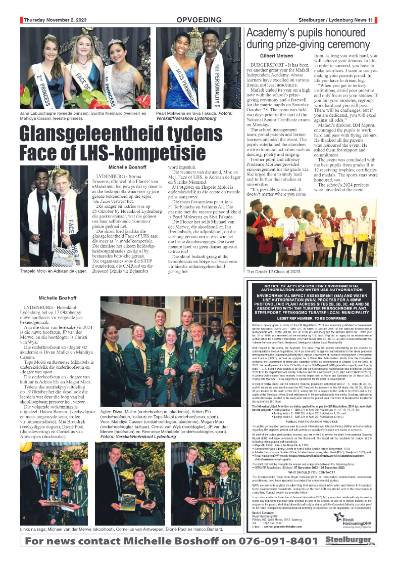 Steelburger News 02 November 2023 page 11