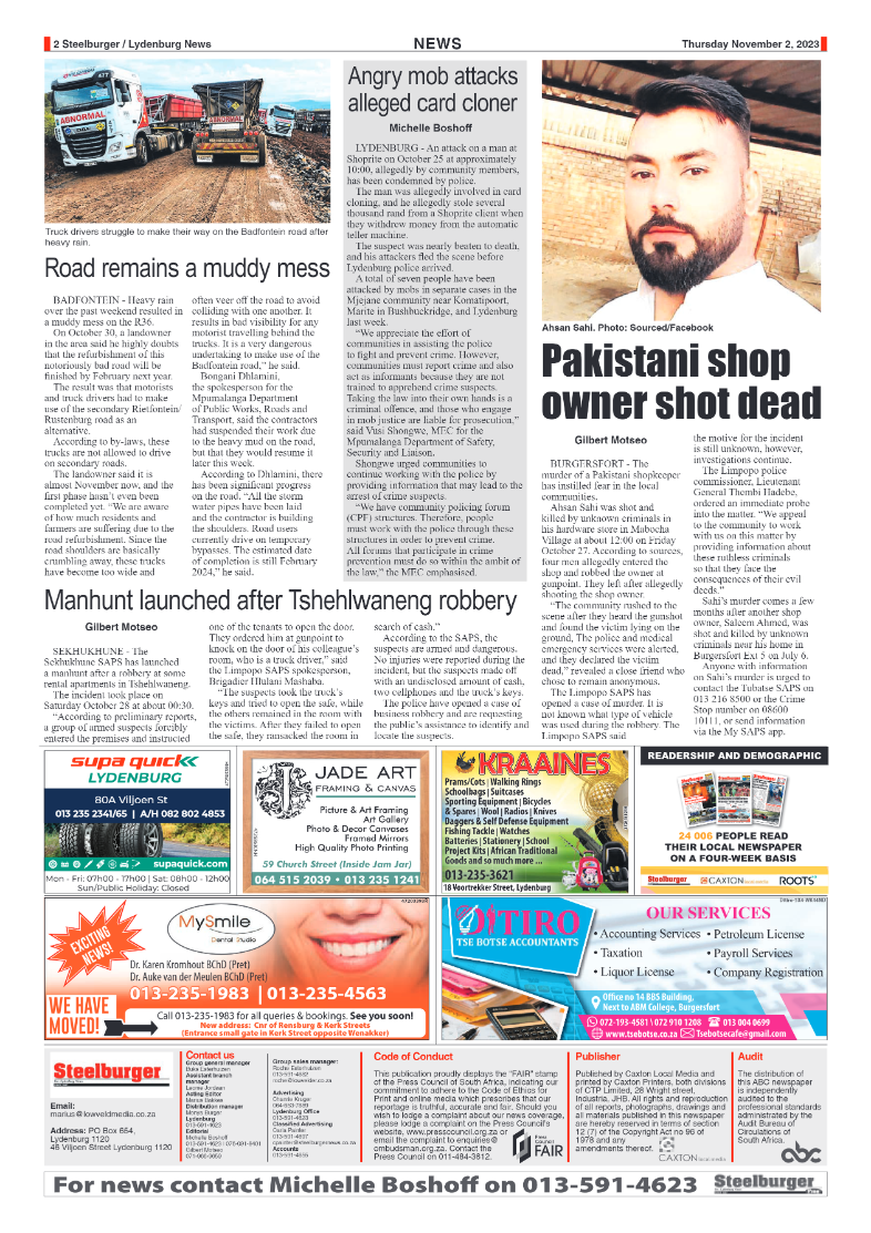 Steelburger News 02 November 2023 page 2