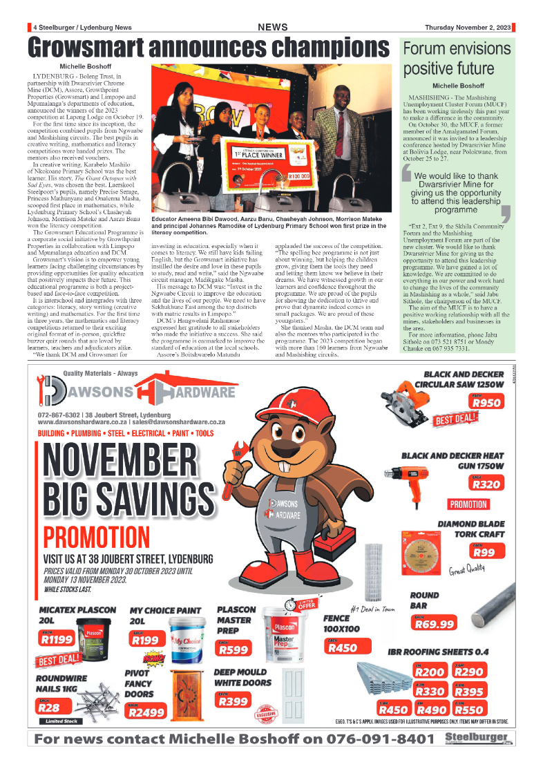 Steelburger News 02 November 2023 page 4