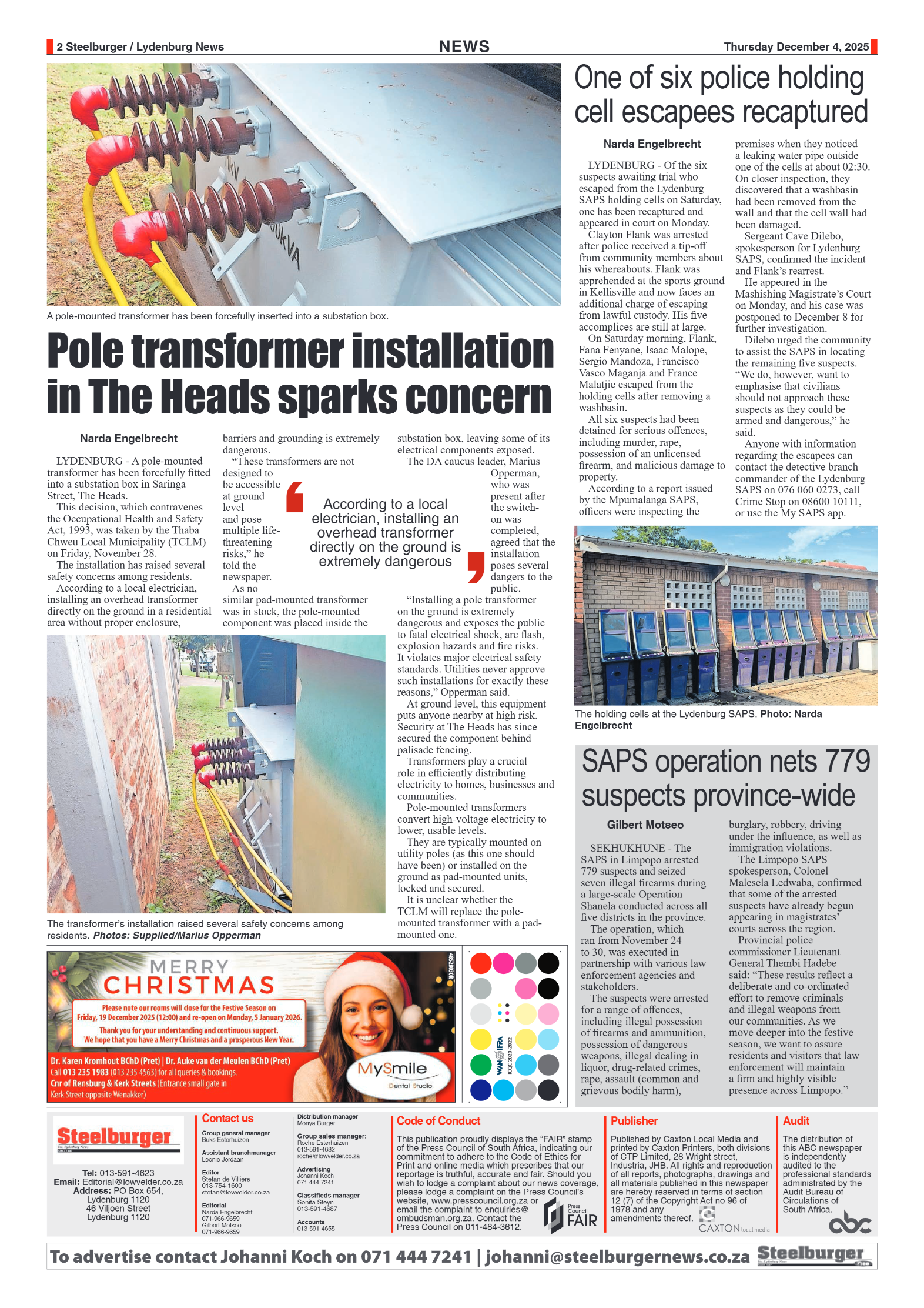 Steelburger News 4 December 2025 page 2