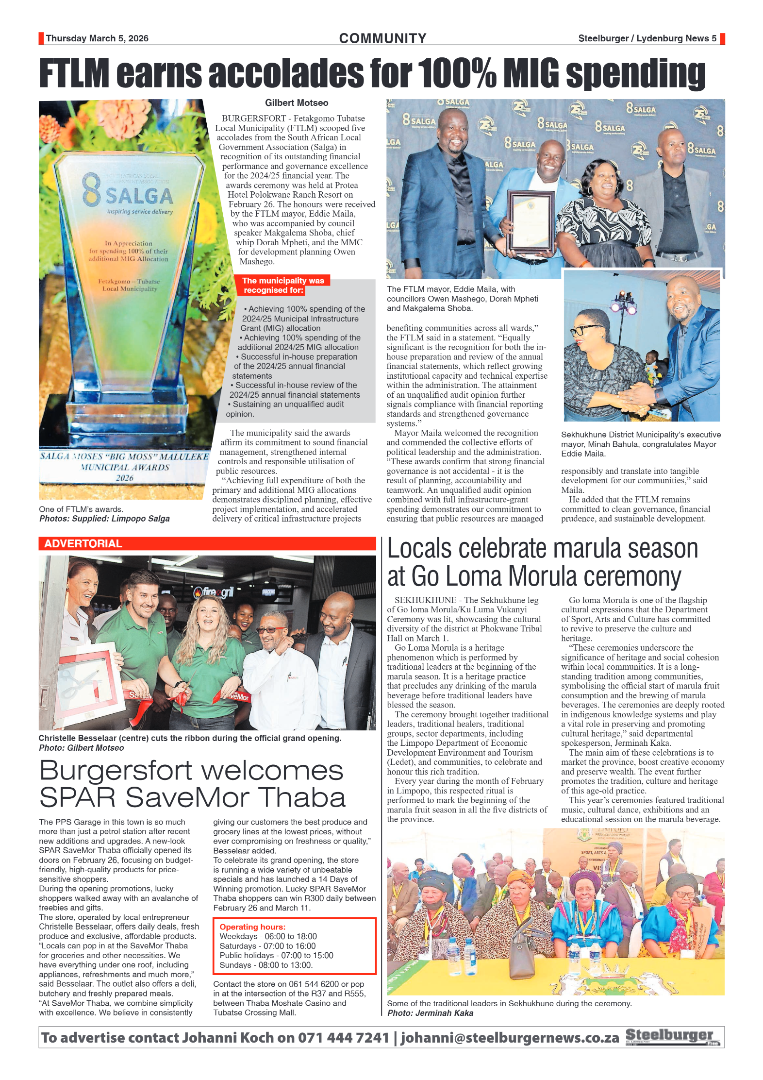 Steelburger News 5 March 2026 page 5