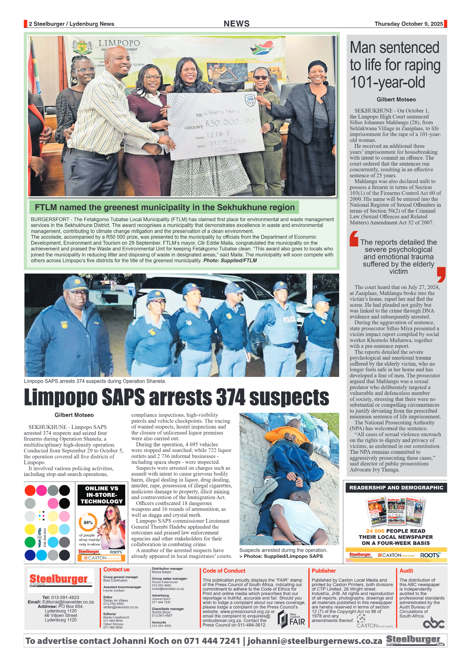 Steelburger News 09 October 2025 page 2