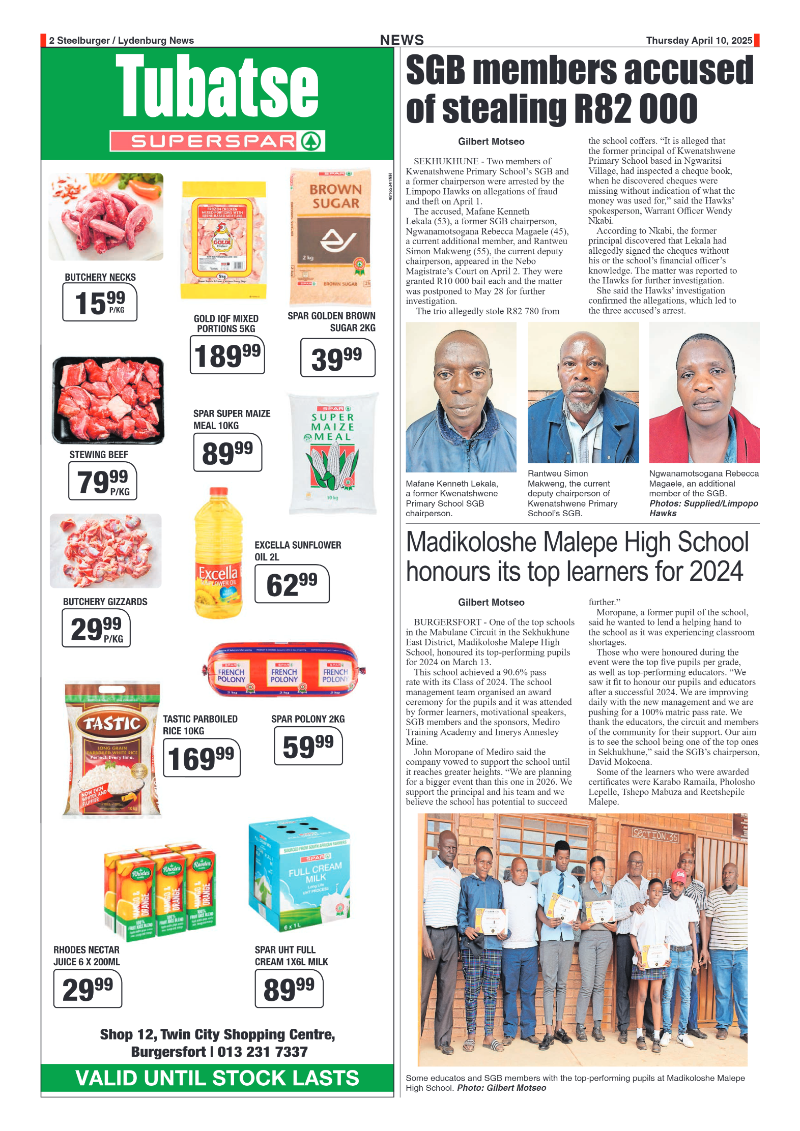 Steelburger News 09 April 2025 page 2