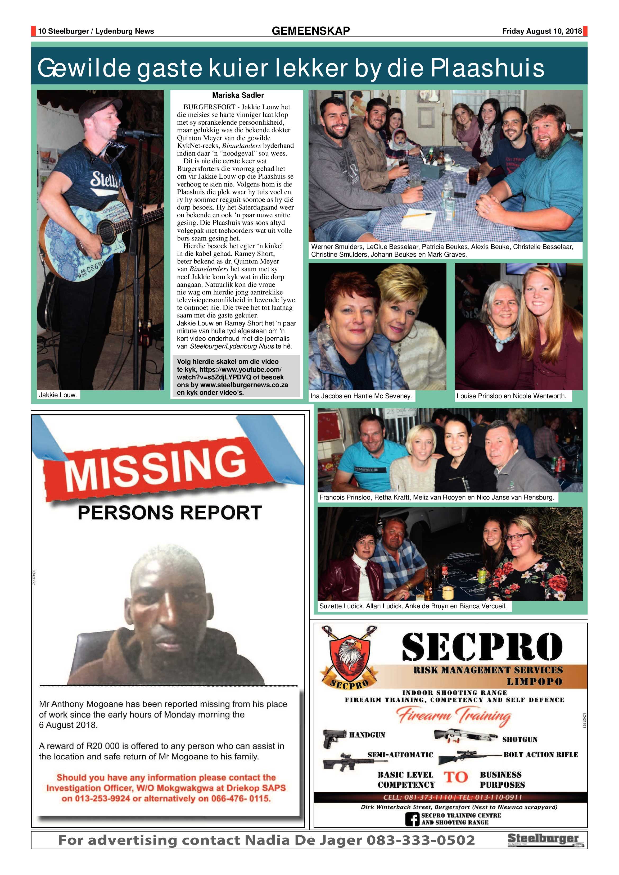 Steelburger News 10 August 2018 page 10