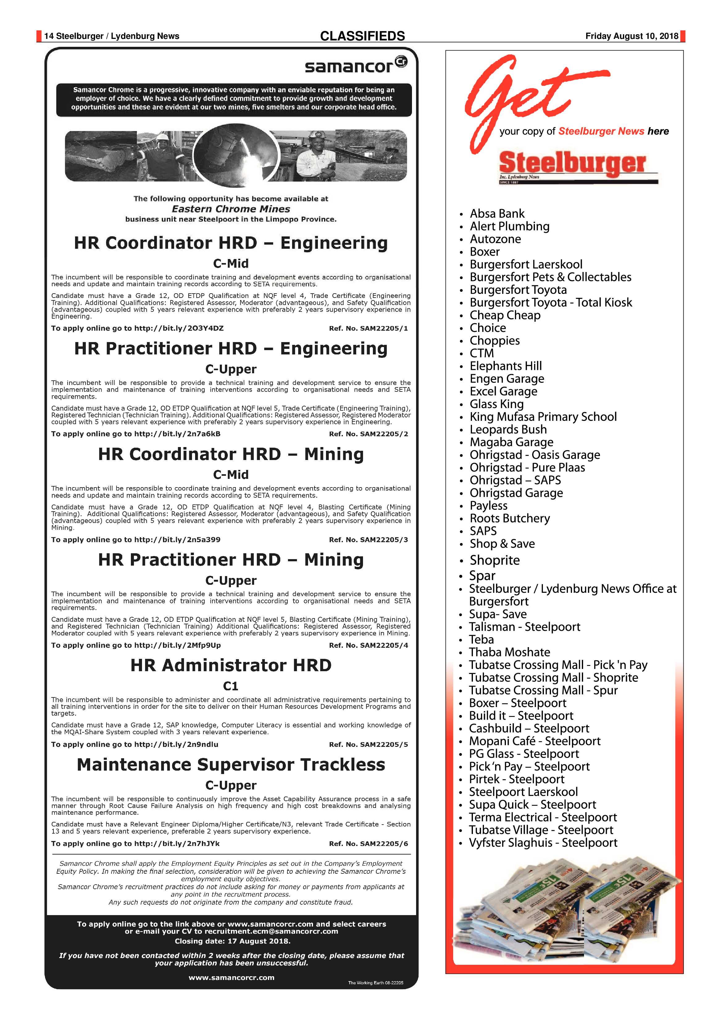 Steelburger News 10 August 2018 page 14