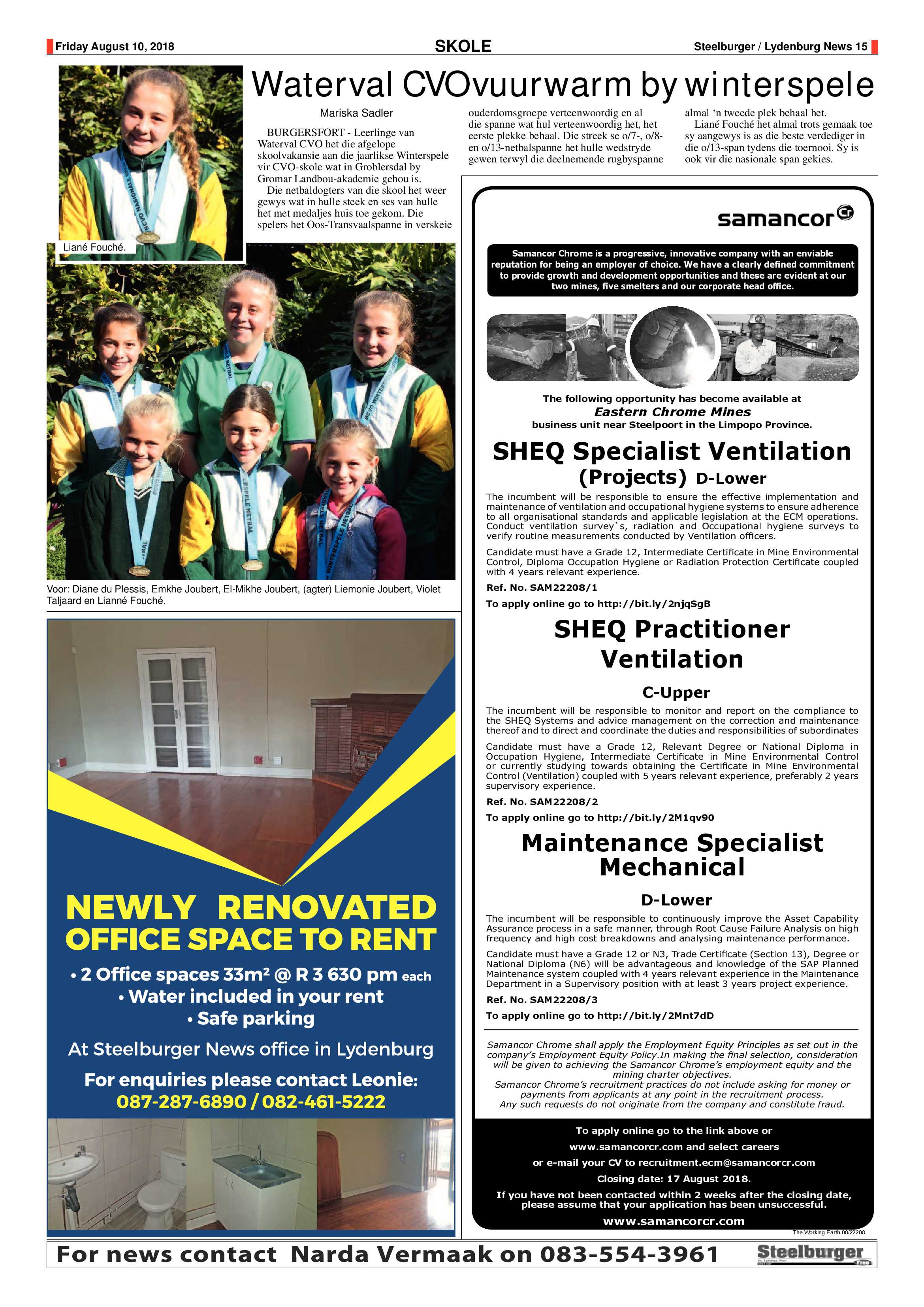 Steelburger News 10 August 2018 page 15