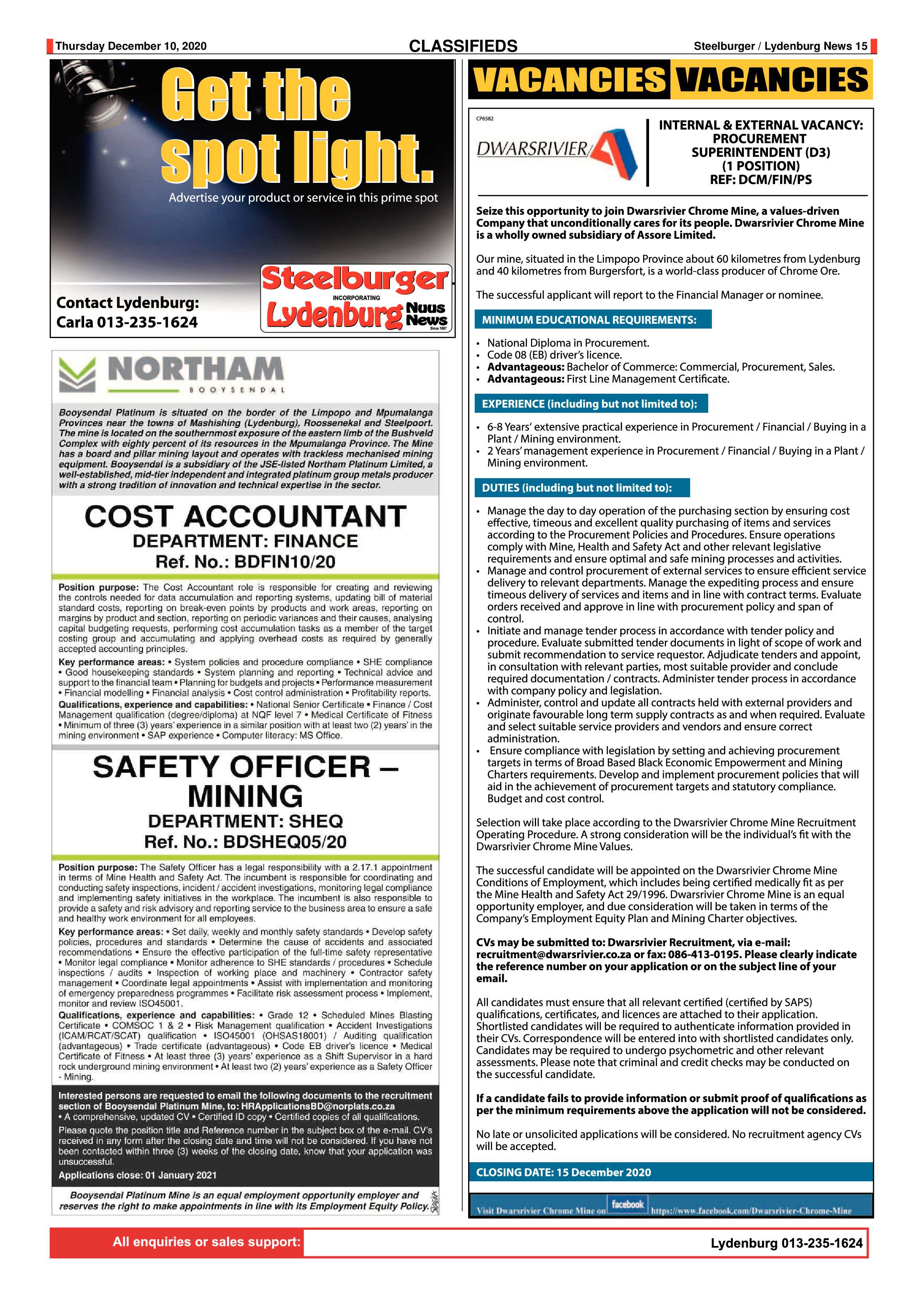 Steelburger News 10 December 2020 page 15