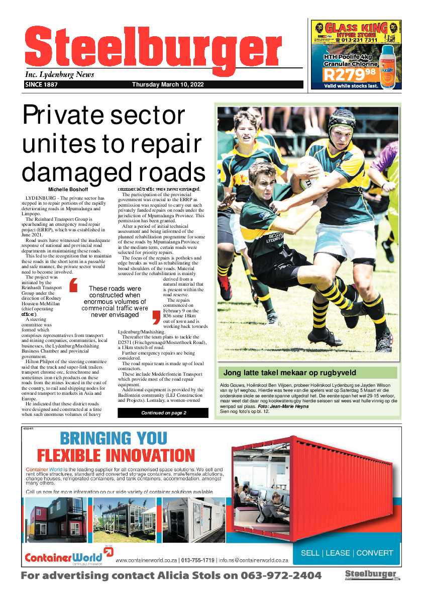 Steelburger News 10 March 2022 page 1