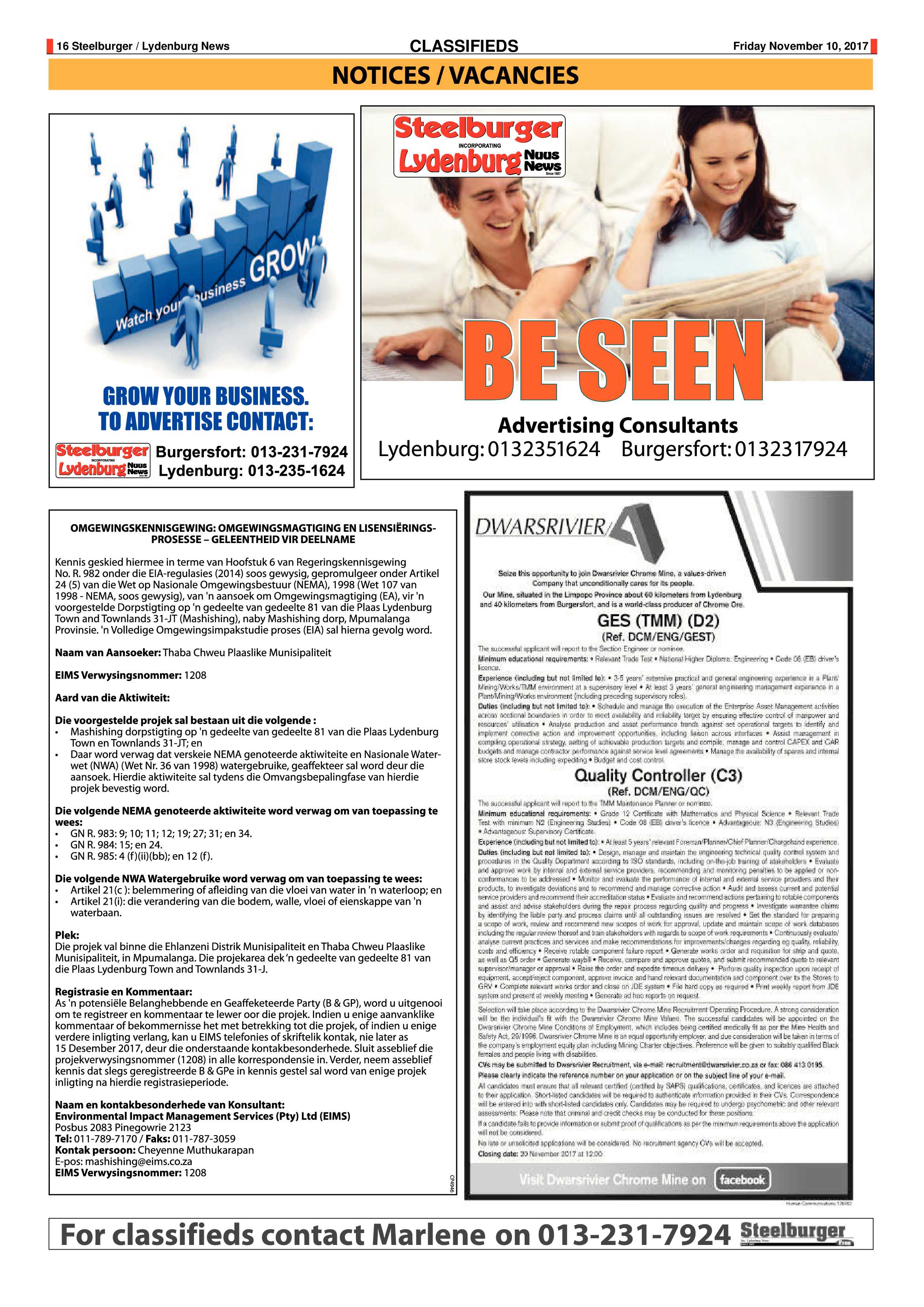 Steelburger News 10 November 2017 page 16