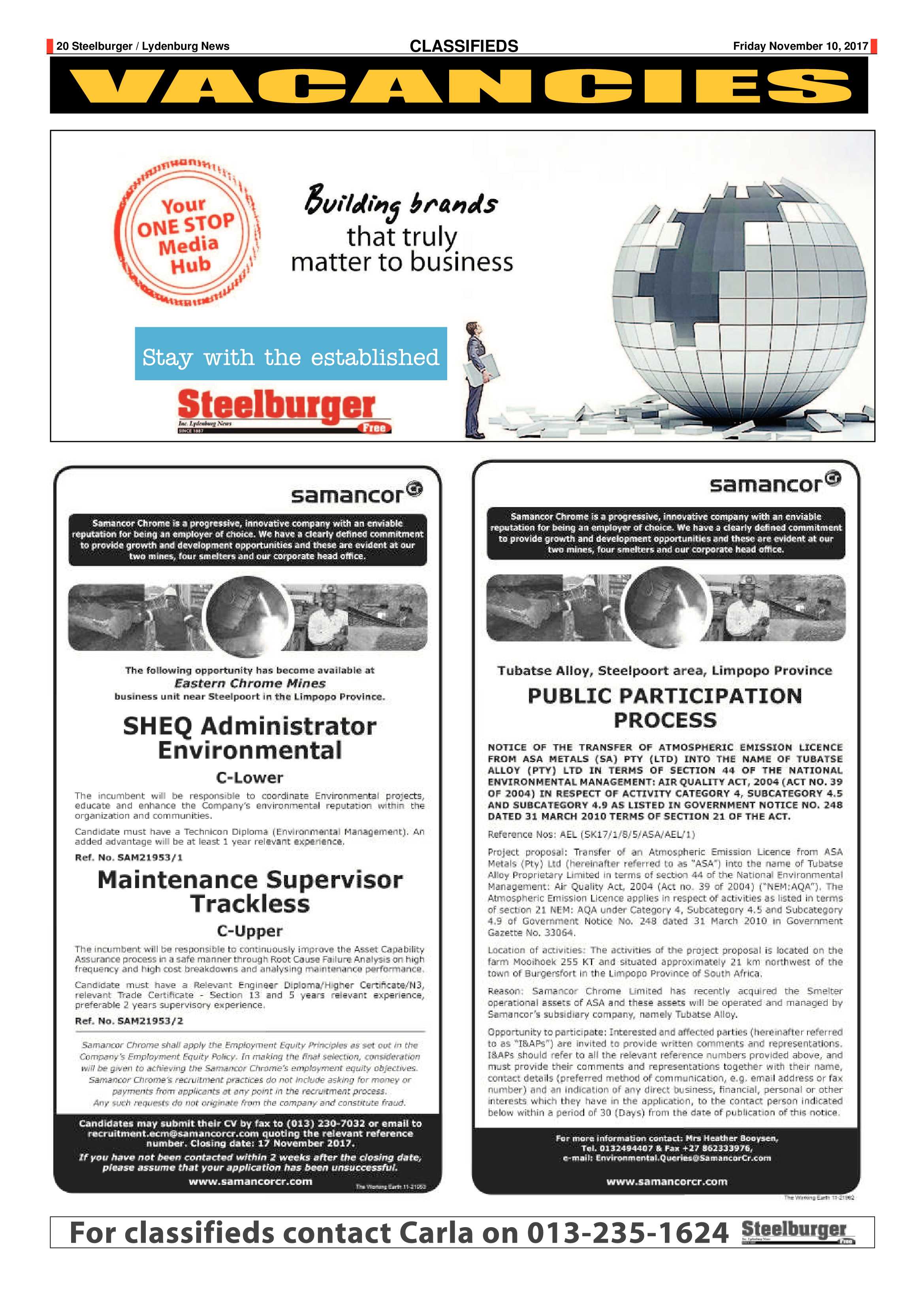 Steelburger News 10 November 2017 page 20