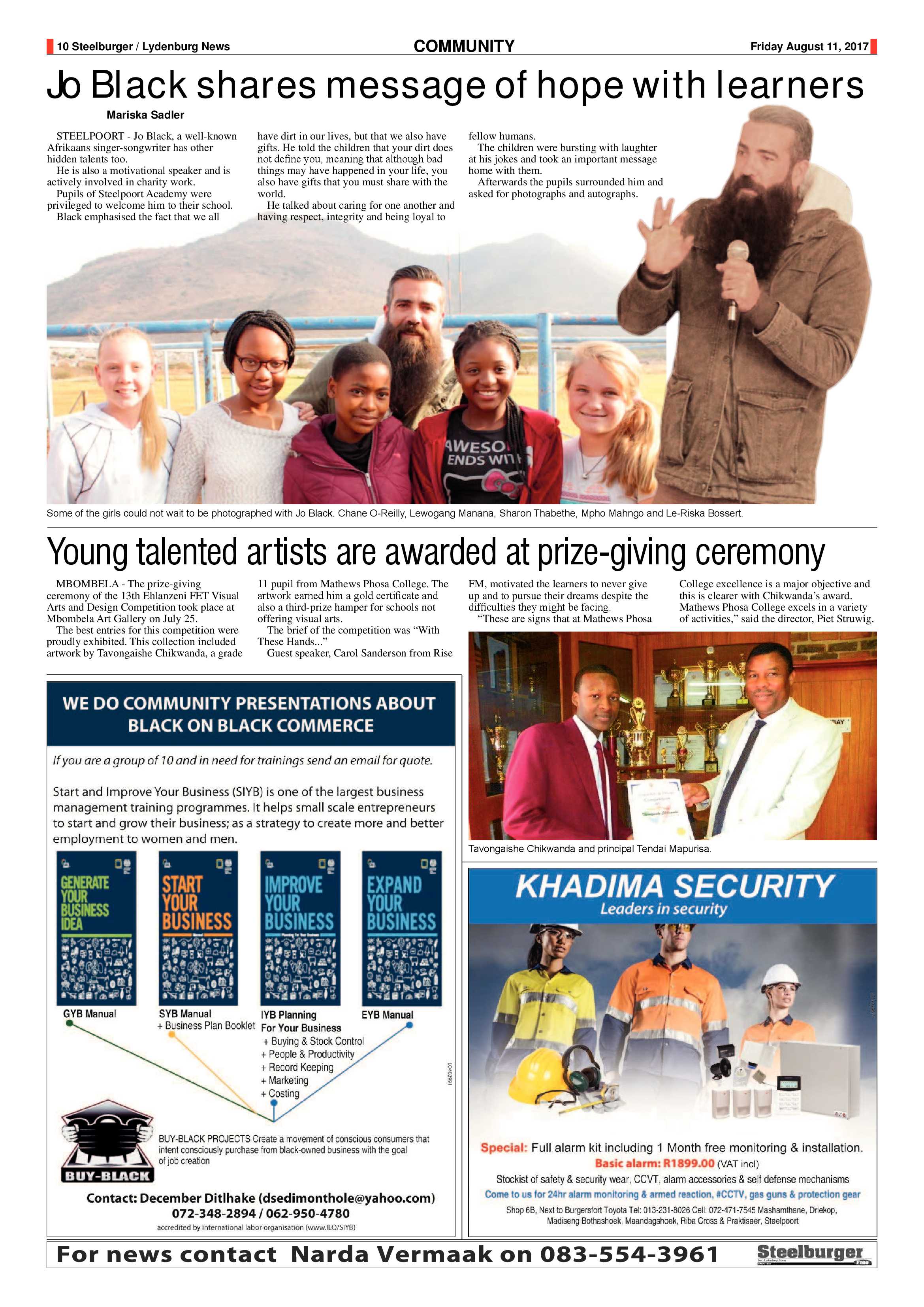 Steelburger News 11 August 2017 page 10