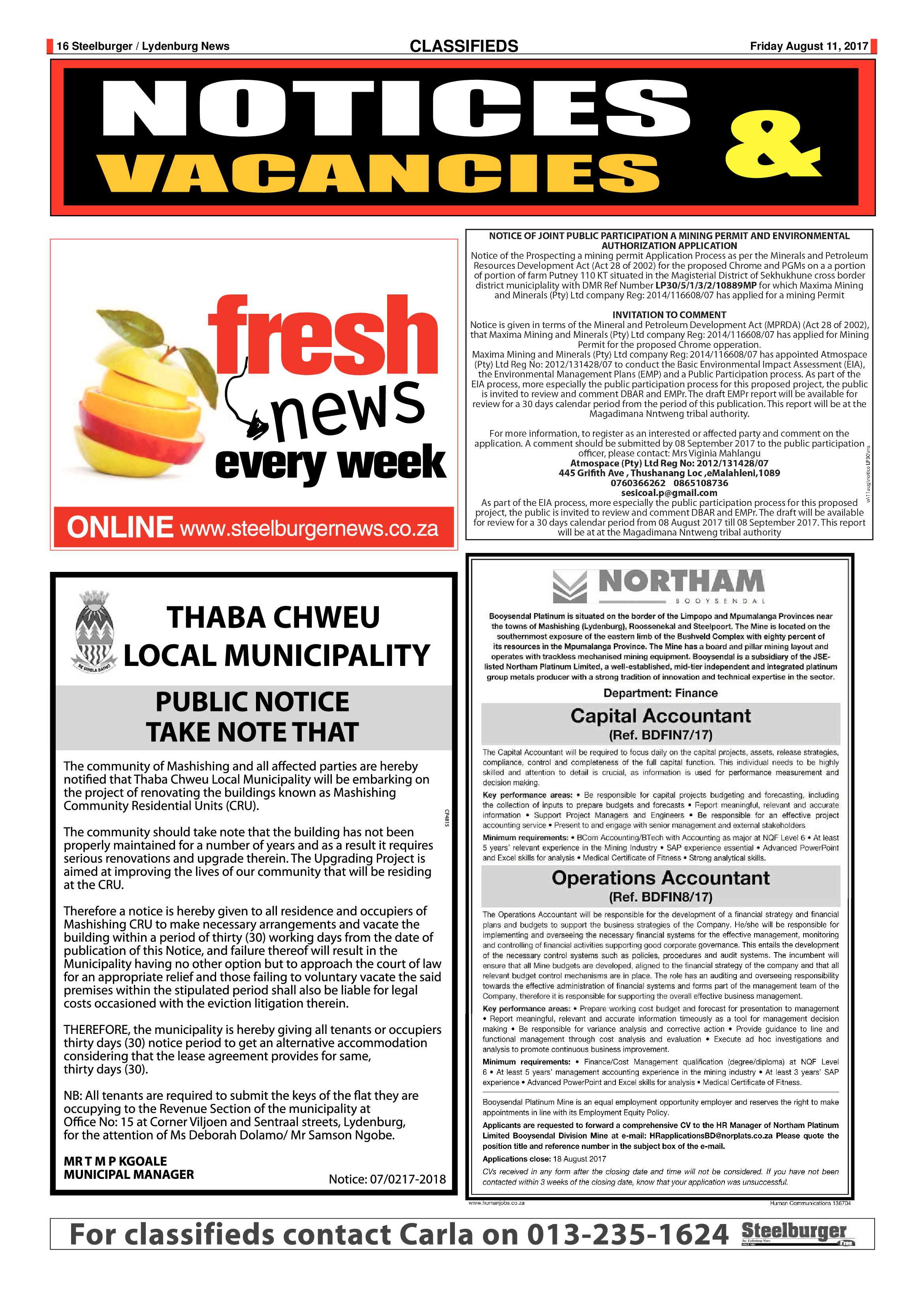 Steelburger News 11 August 2017 page 16