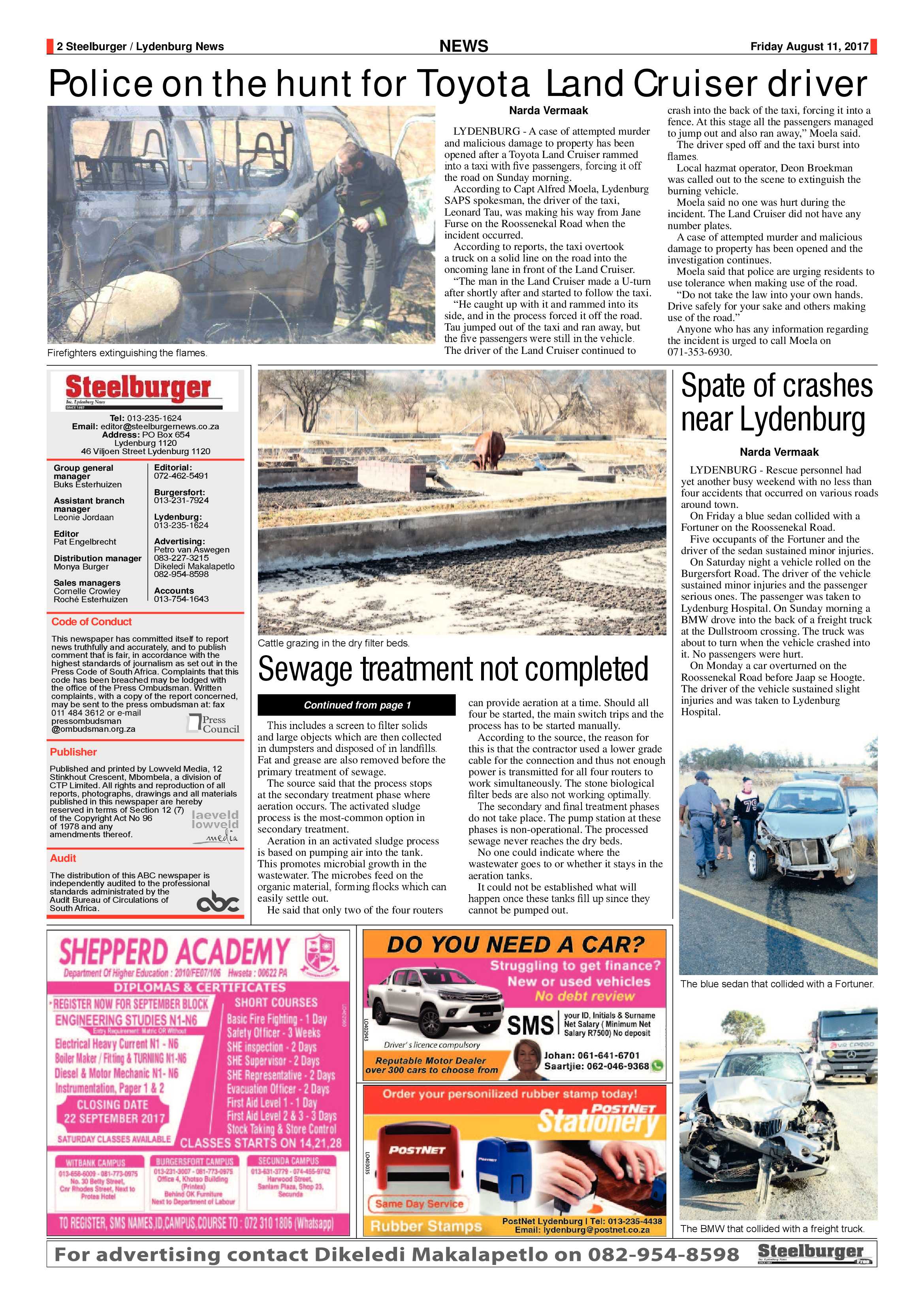 Steelburger News 11 August 2017 page 2