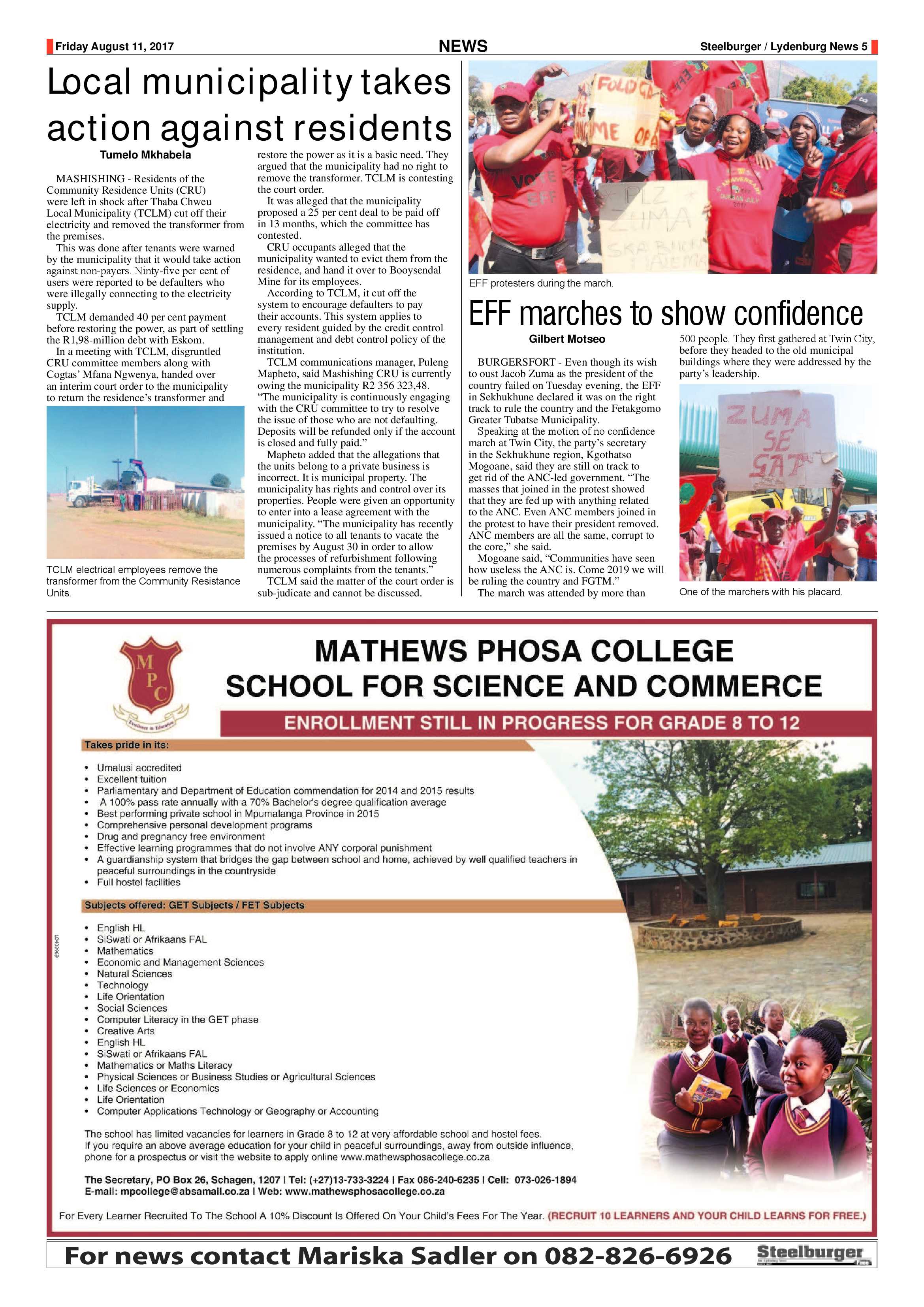 Steelburger News 11 August 2017 page 5