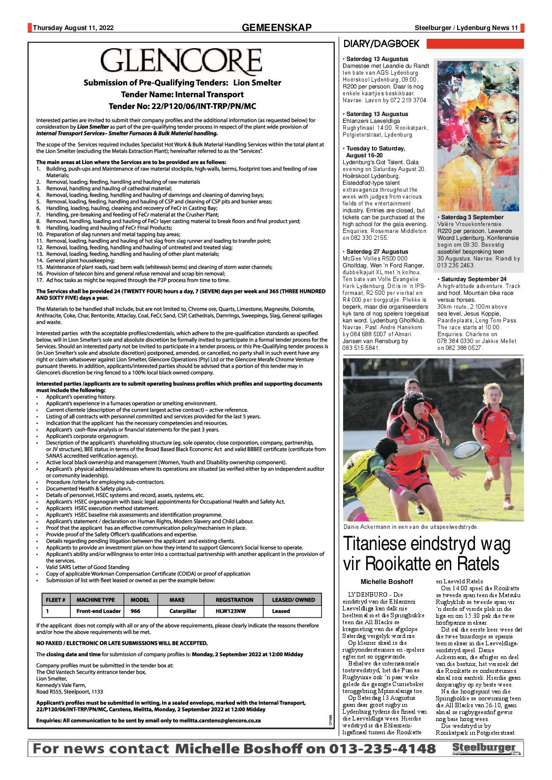 Steelburger News 11 August 2022 page 11