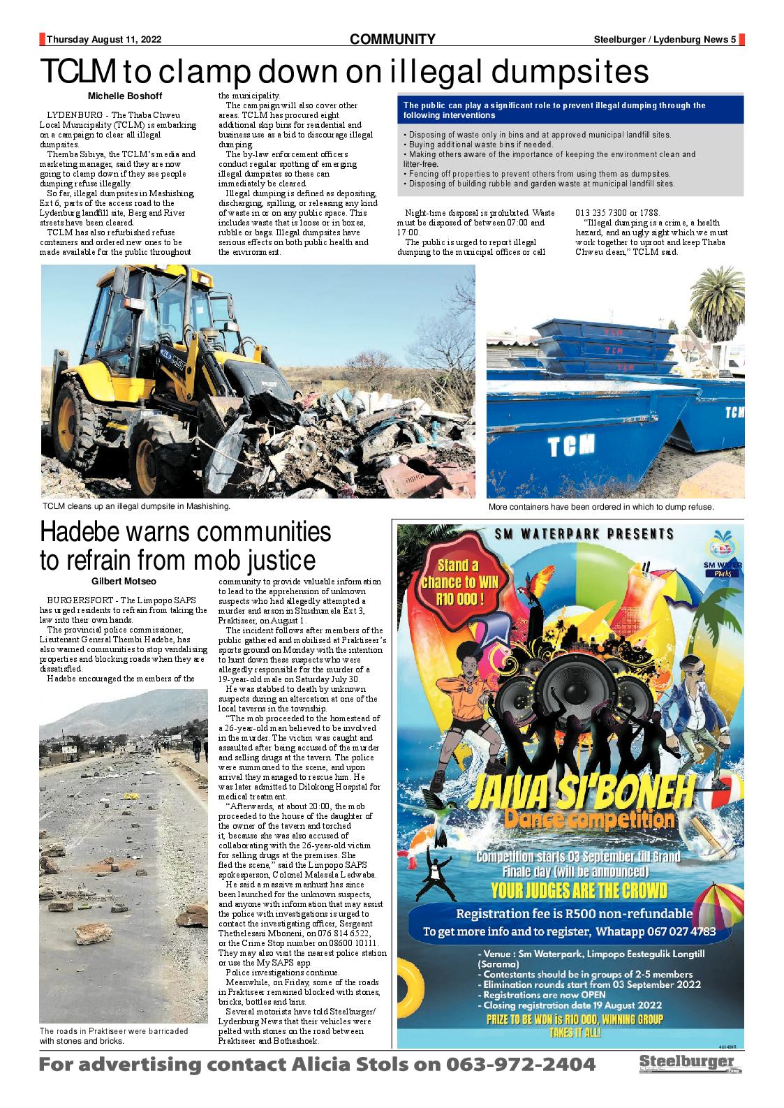 Steelburger News 11 August 2022 page 5