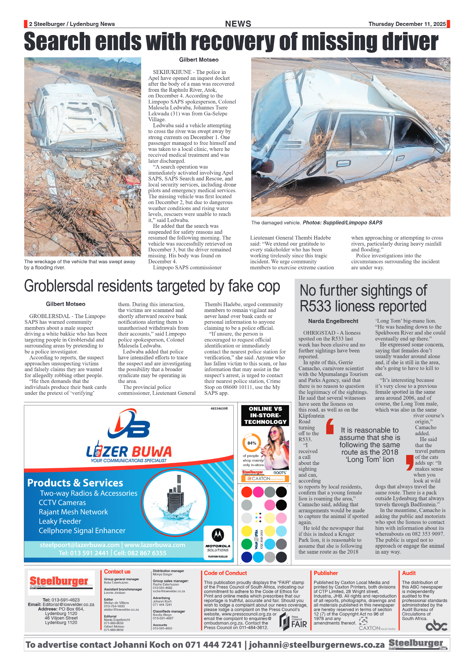 Steelburger News 11 December 2025 page 2