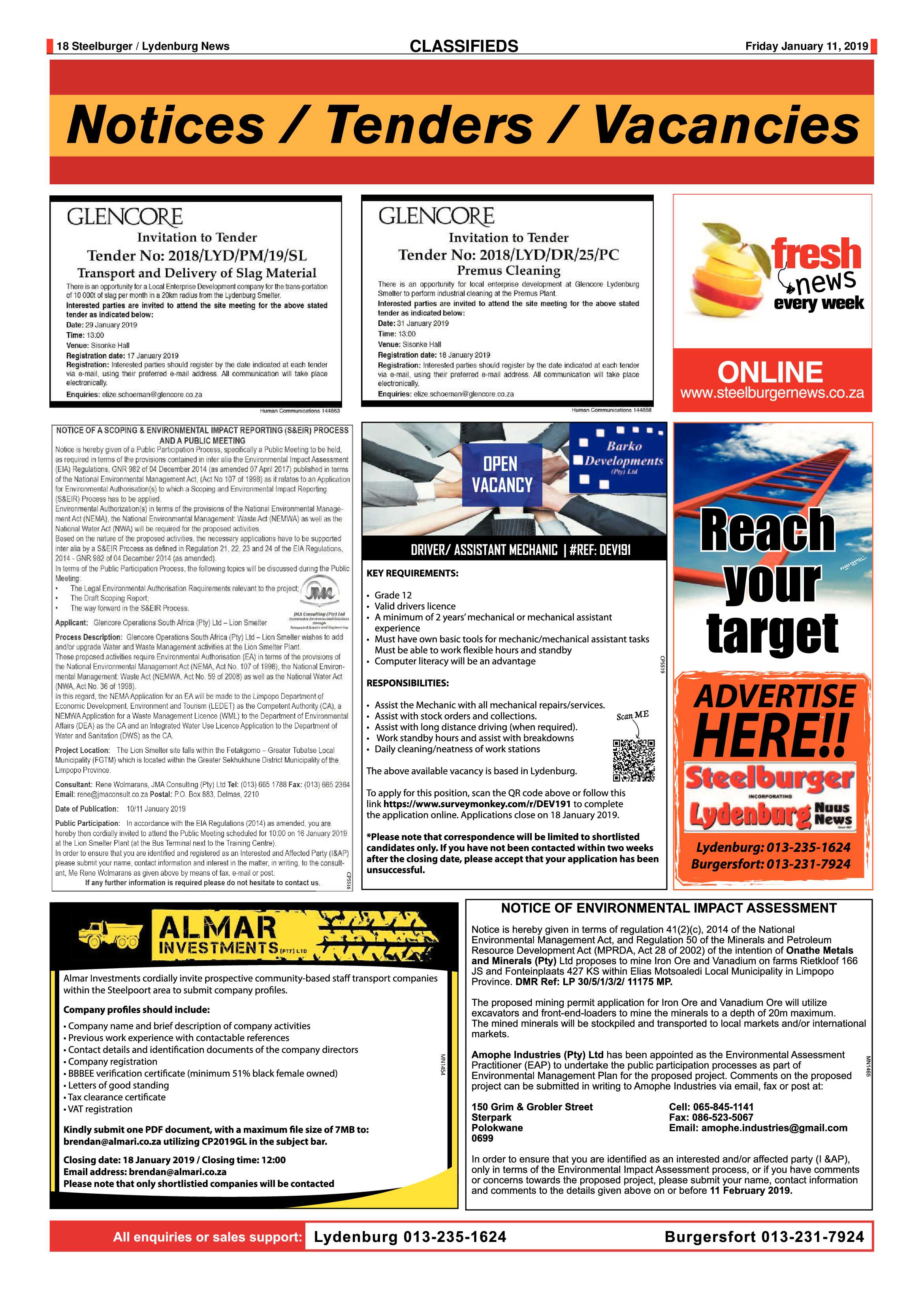 Steelburger News 11 January 2019 page 18