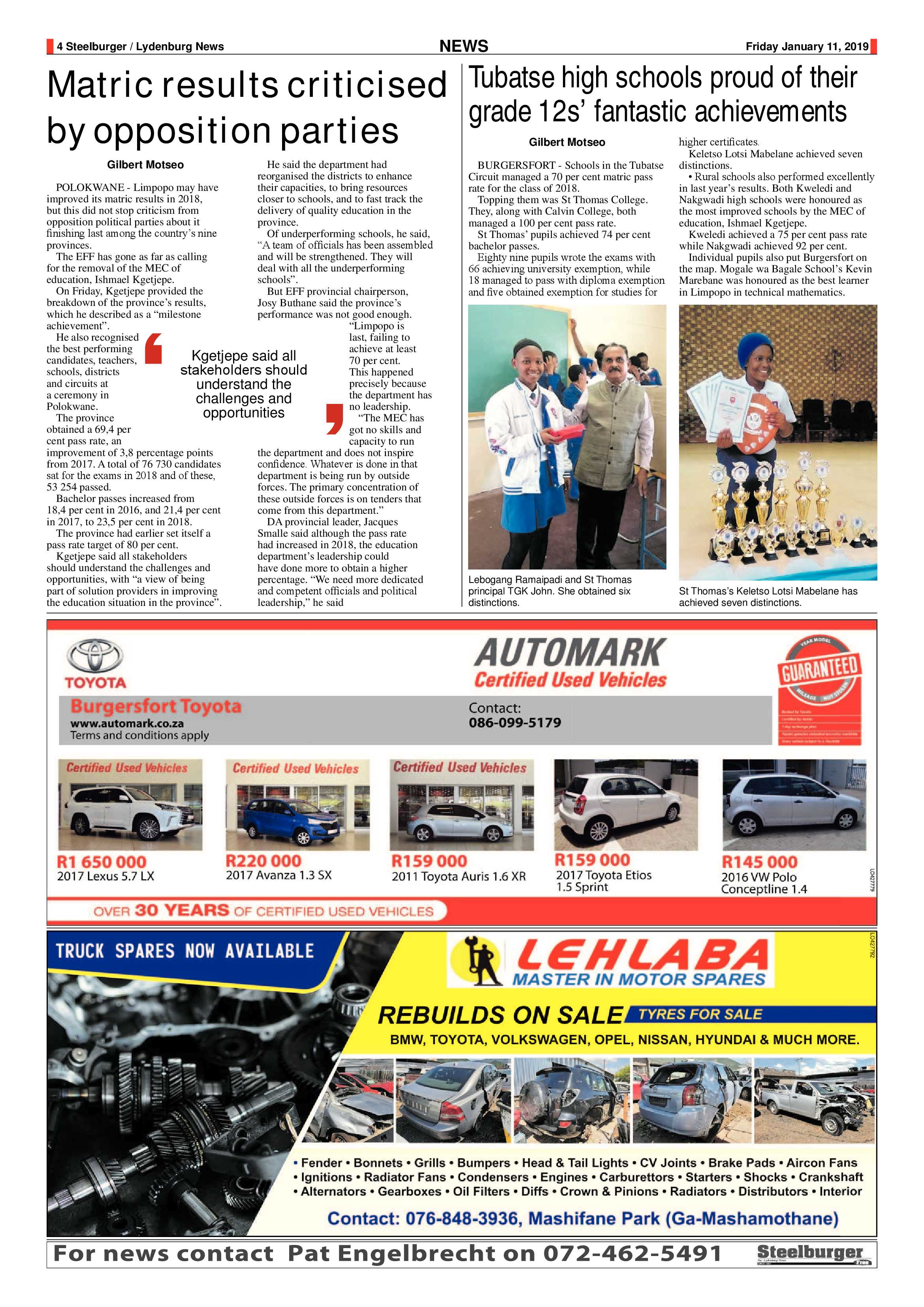 Steelburger News 11 January 2019 page 4