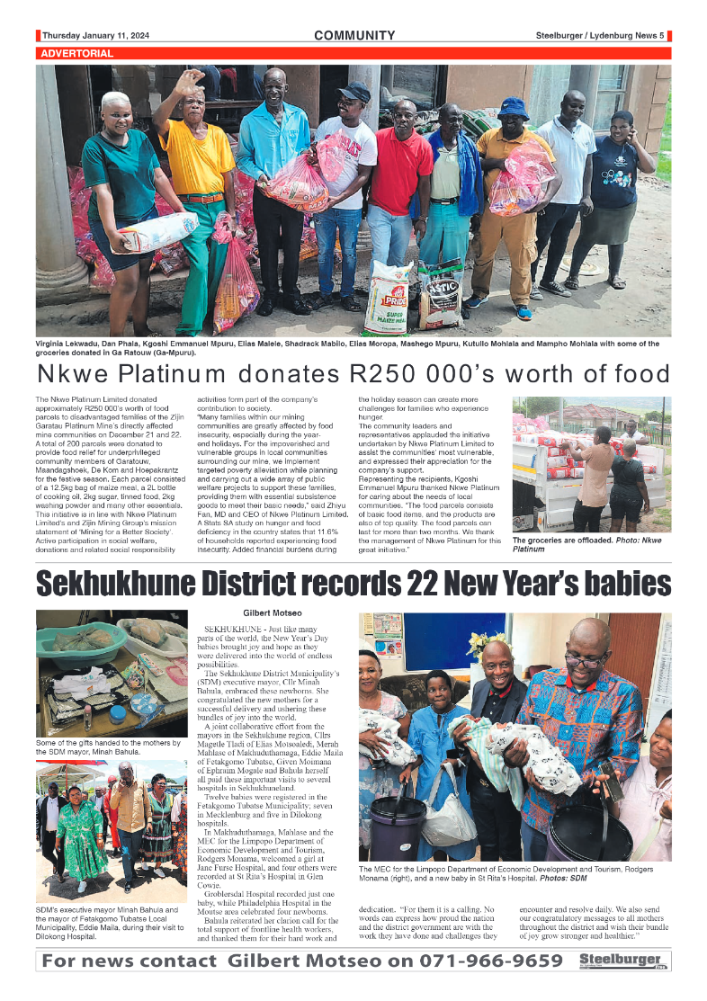 Steelburger news 11 January 2024 page 5