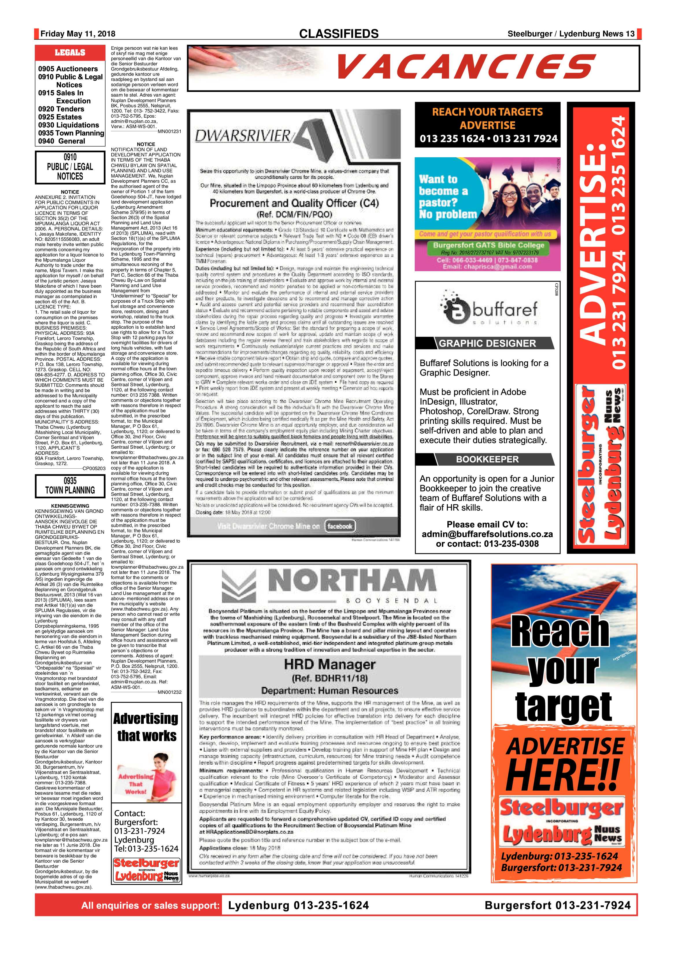 Steelburger News 11 May 2018 page 13