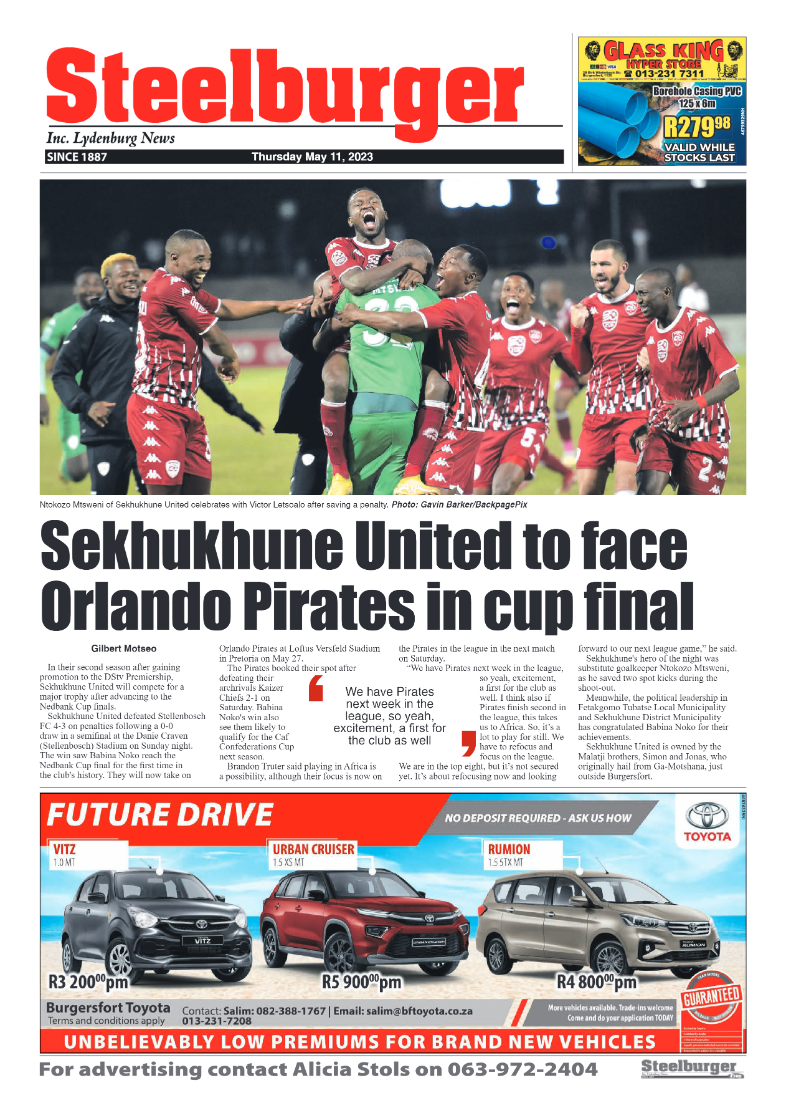 Steelburger News 11 May 2023 page 1