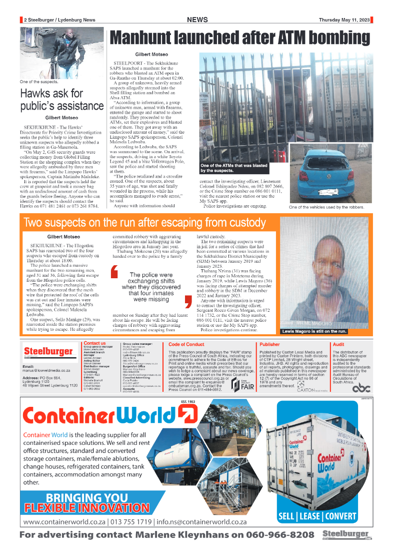 Steelburger News 11 May 2023 page 2