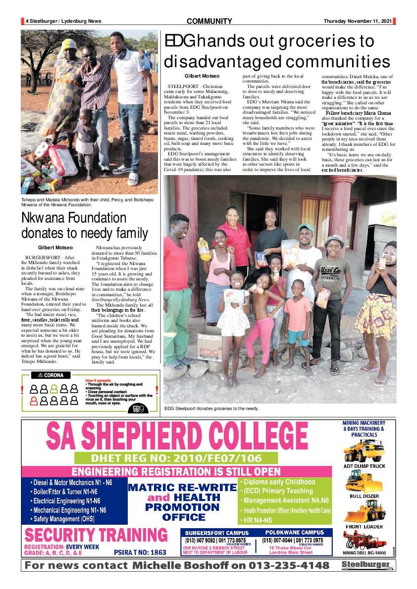 Steelburger News 11 November 2021 page 4