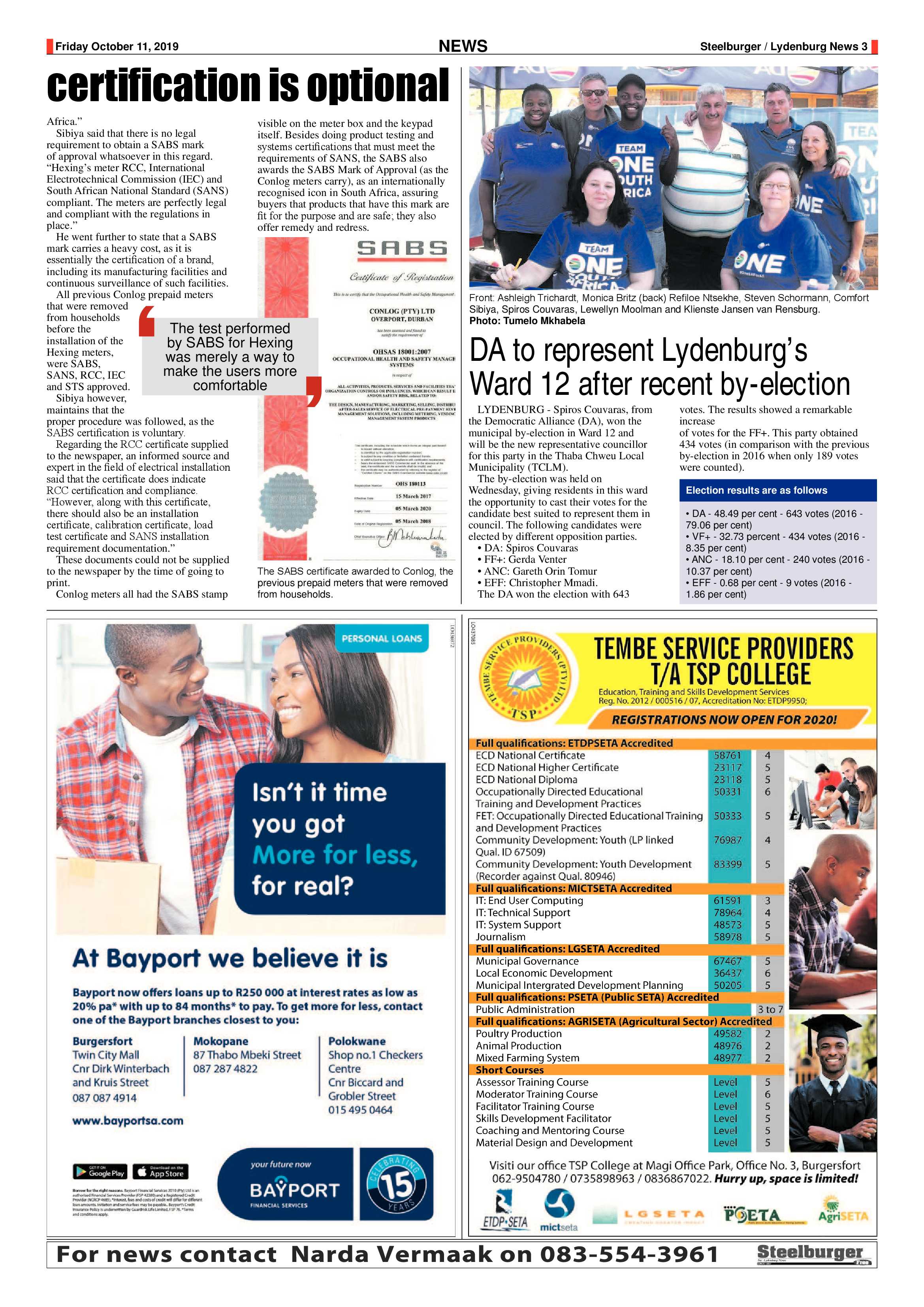 Steelburger News 11 October 2019 page 3
