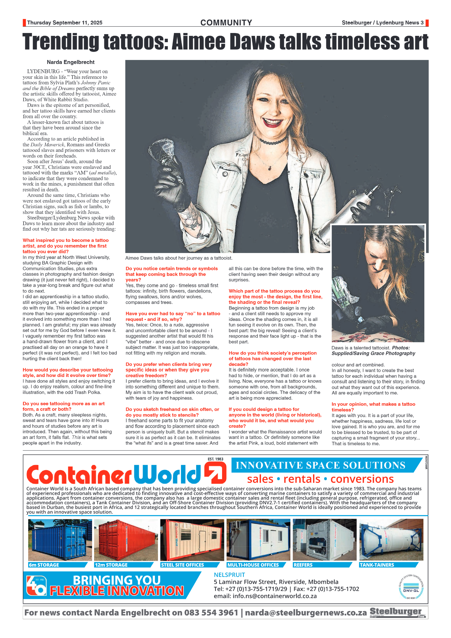 Steelburger News 11 September 2025 page 3