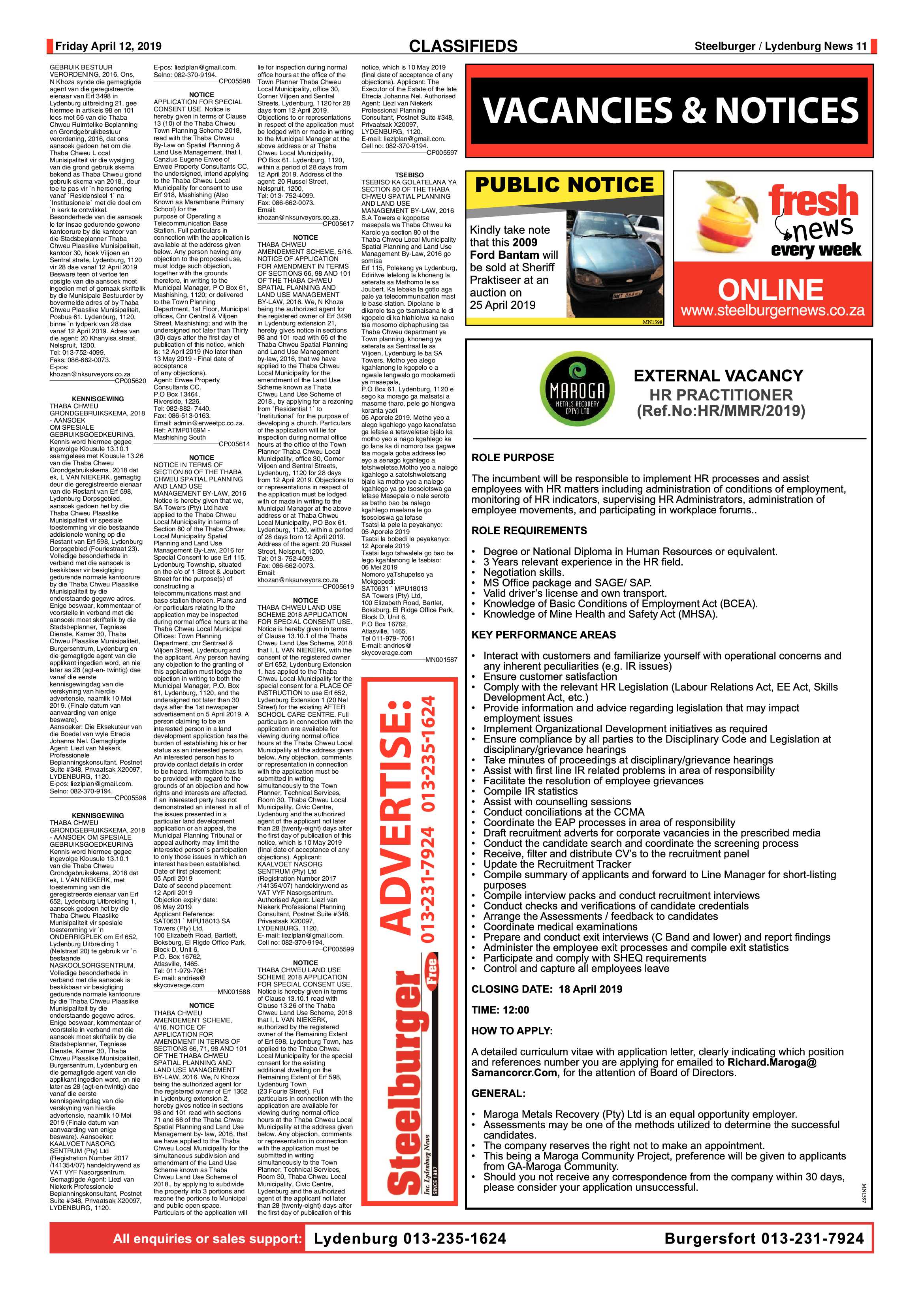 Steelburger News 12 April 2019 page 11