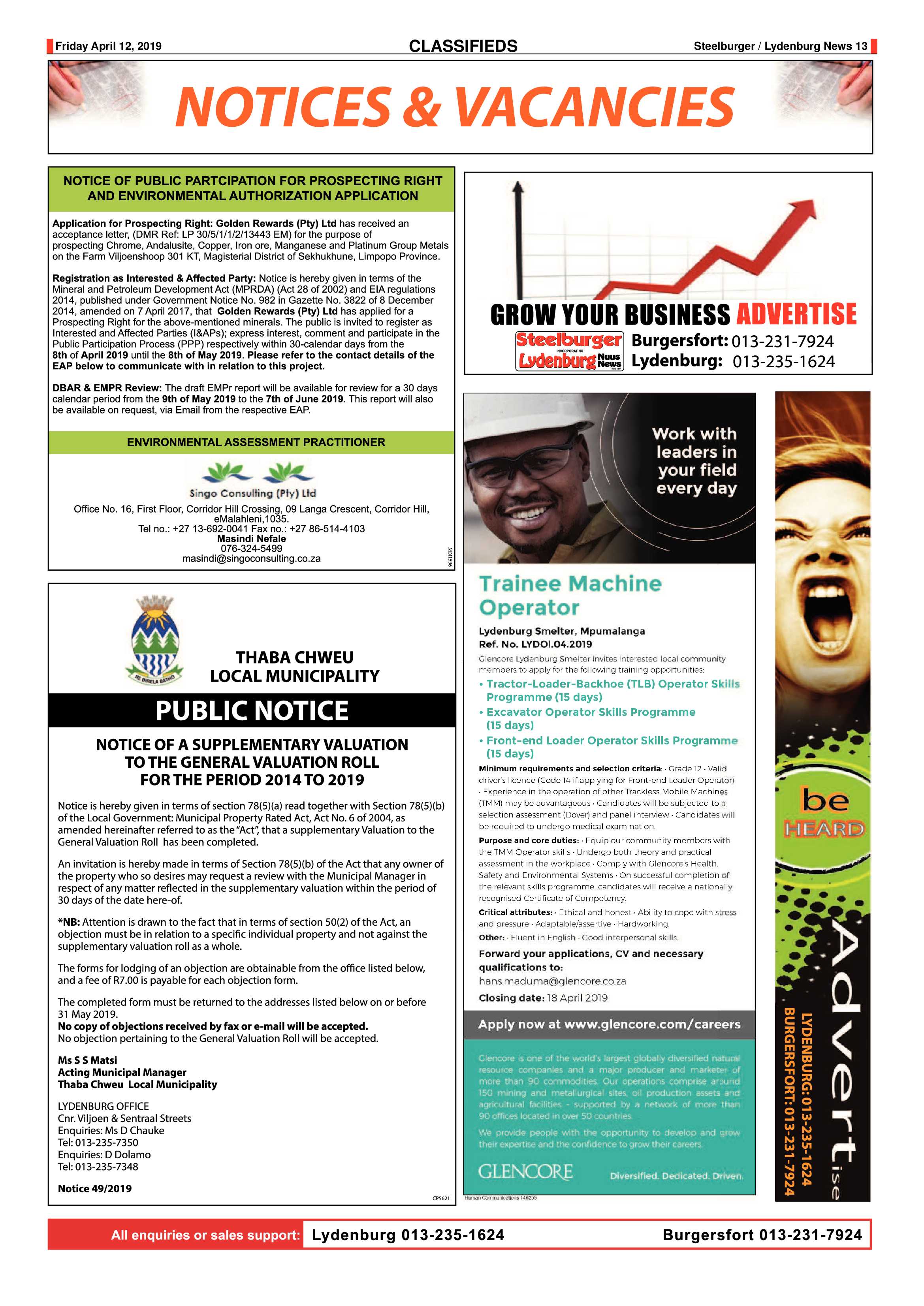 Steelburger News 12 April 2019 page 13