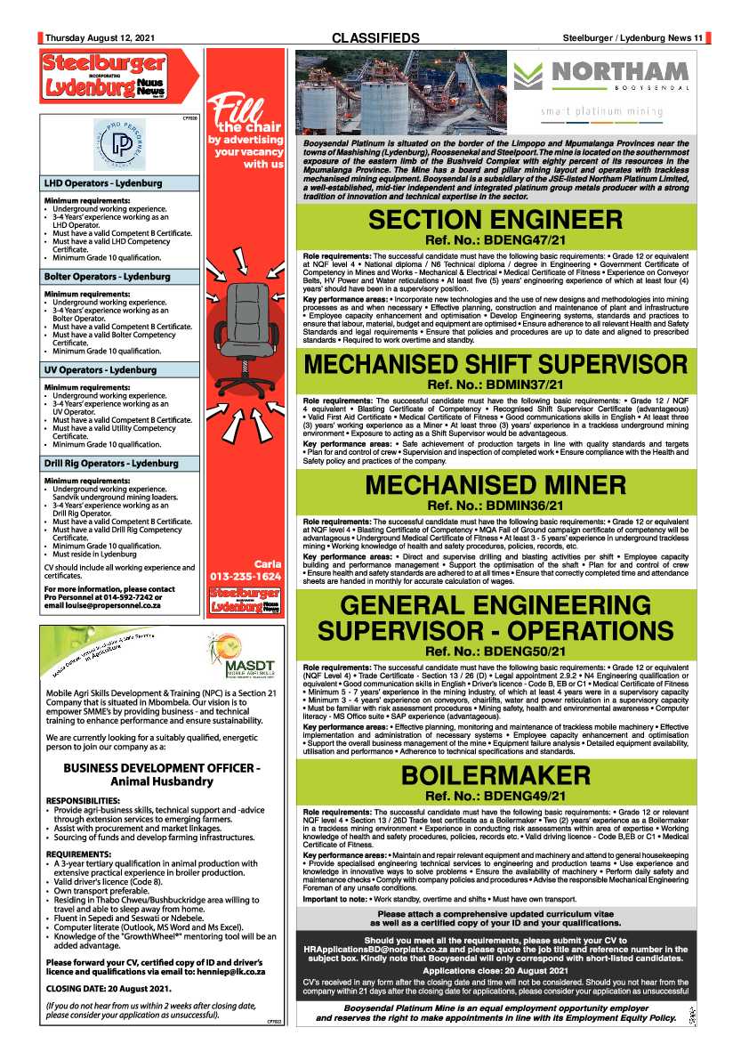 Steelburger News 12 August 2021 page 11