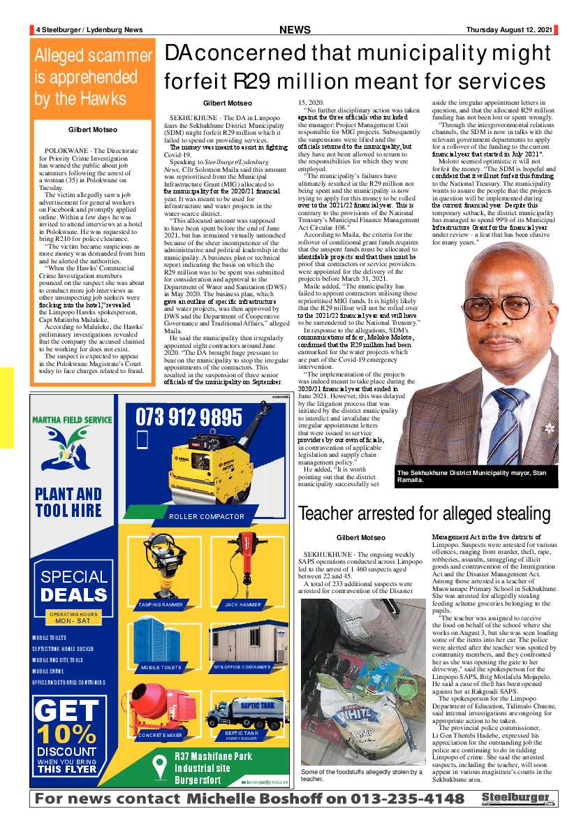 Steelburger News 12 August 2021 page 4