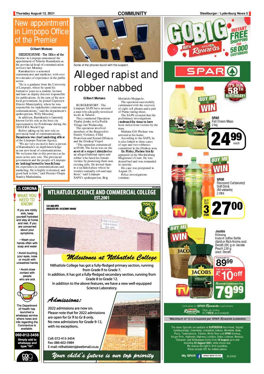 Steelburger News 12 August 2021 page 5