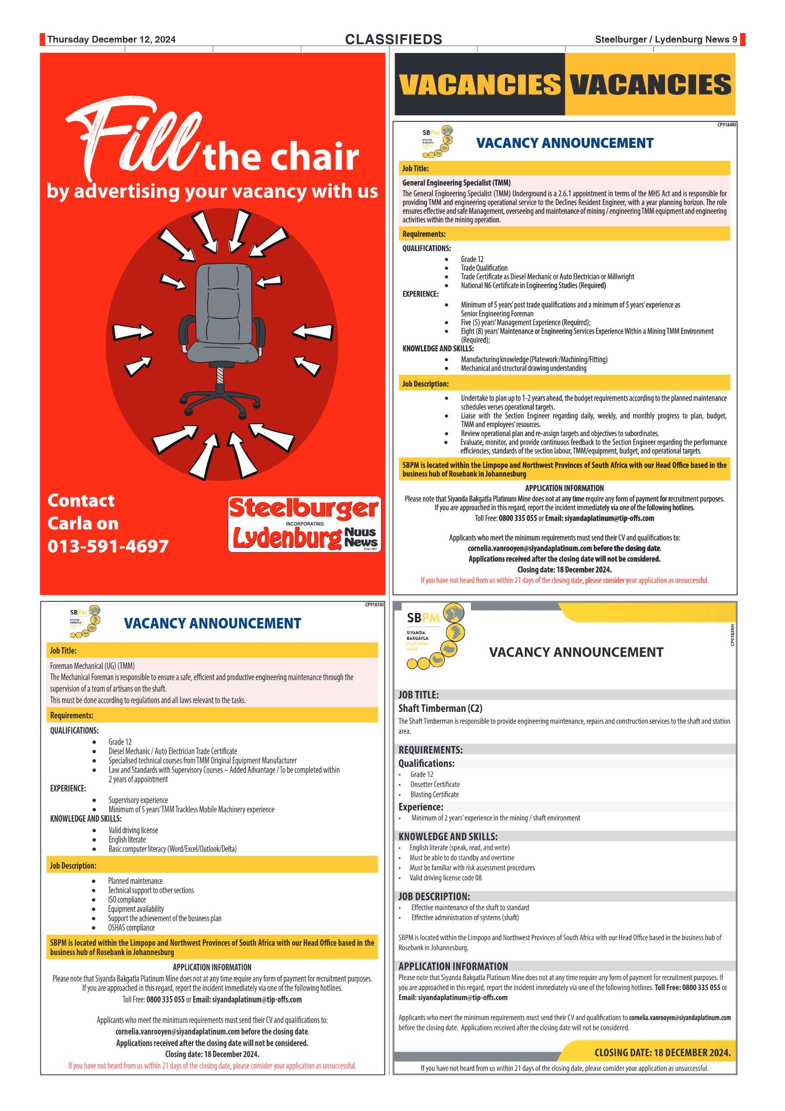 Steelburger News 12 December 2024 page 9