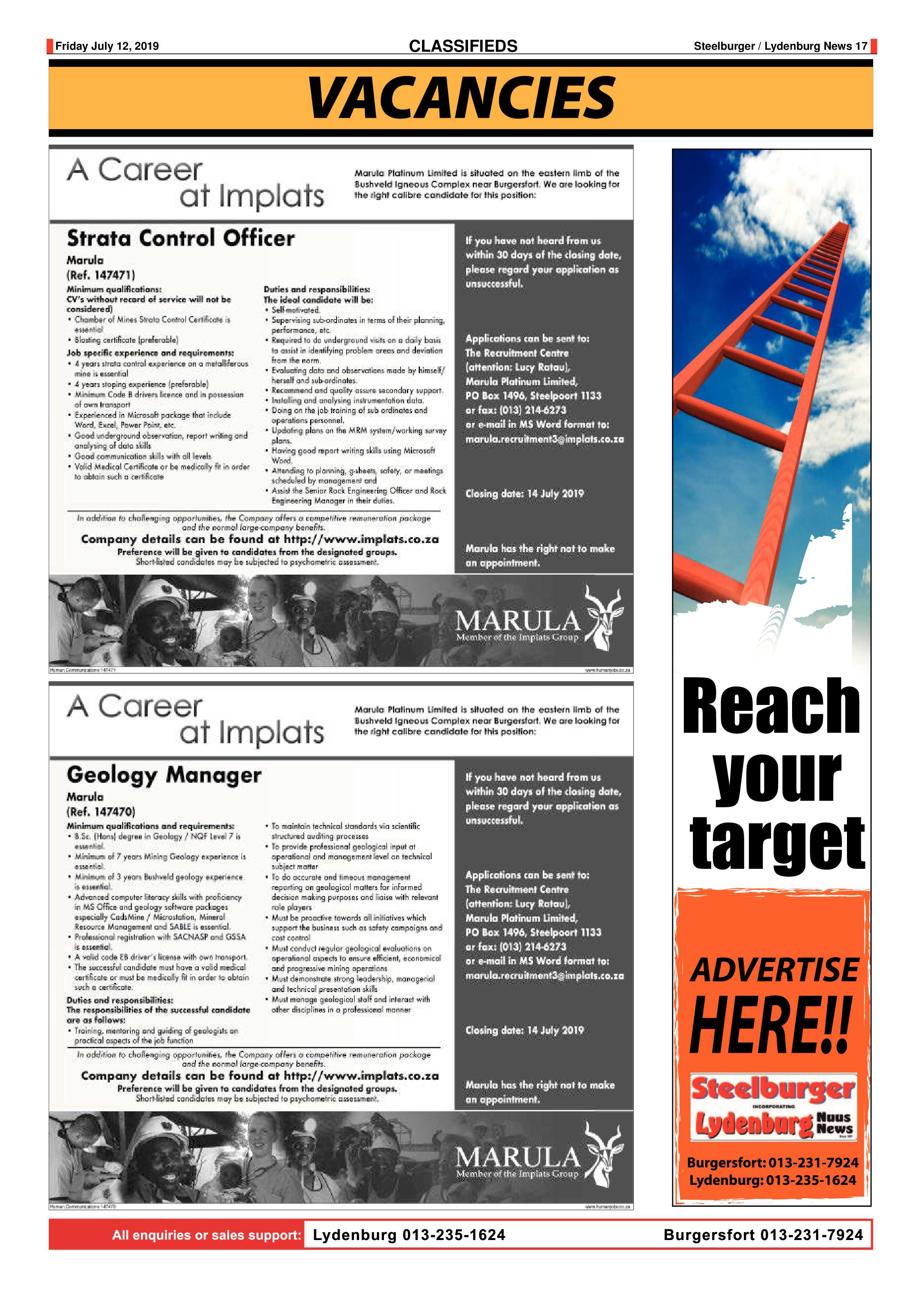 Steelburger News 12 July 2019 page 17
